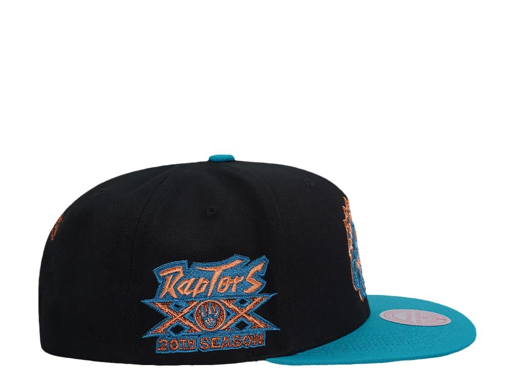 MENS MITCHELL & NESS NBA MAKE CENTS SNAPBACK HWC RAPTORS - BLACK-TEAL