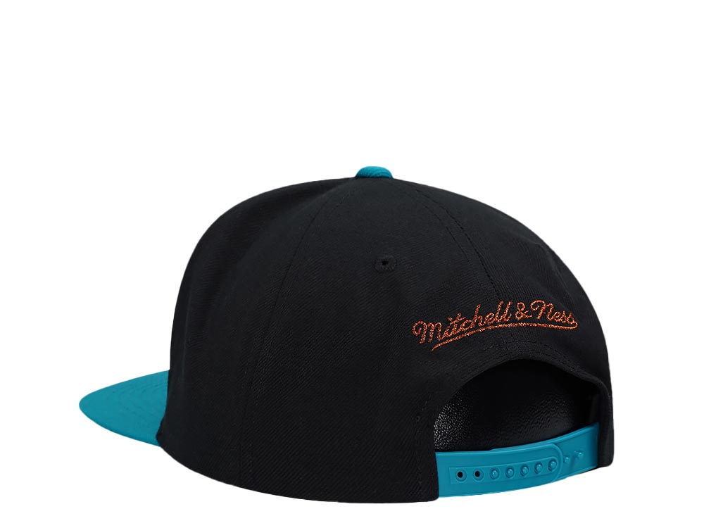 MENS MITCHELL & NESS NBA MAKE CENTS SNAPBACK HWC HORNETS - BLACK-TEAL