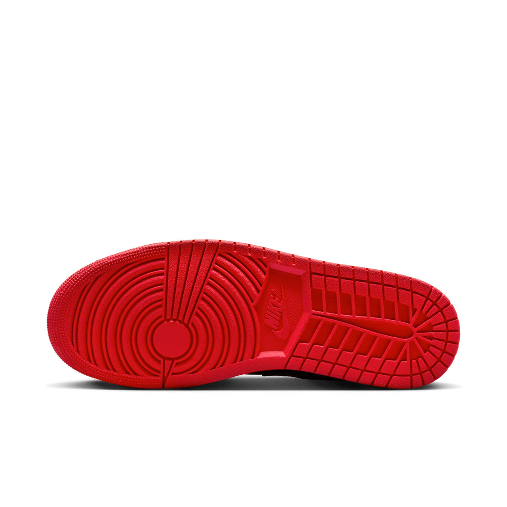 [553558-060] Mens Air Jordan RETRO 1 LOW 'BLACK LIGHT SMOKE GREY GYM RED'