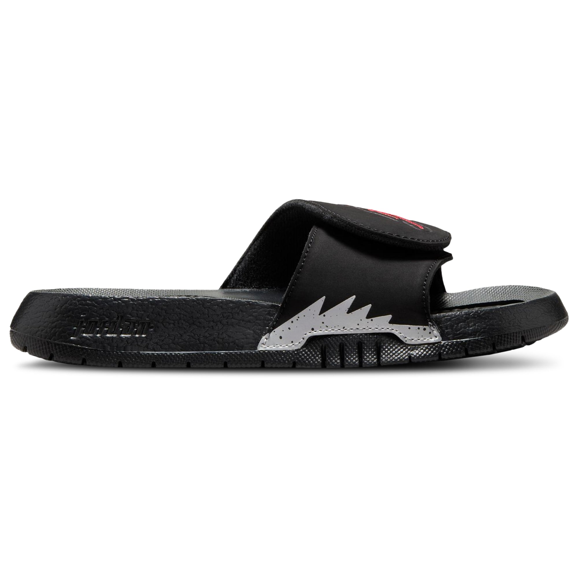 [555511-061] GRADE SCHOOL AIR JORDAN HYDRO 5 RETRO SLIDE 'BLACK METALLIC'