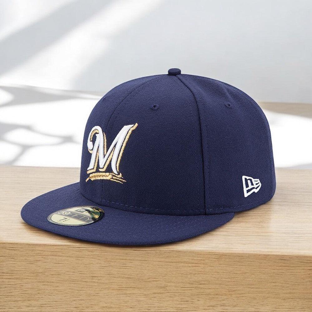 [70361062] Mens New Era MLB Authentic 59Fifty Performance Fitted - Brewers