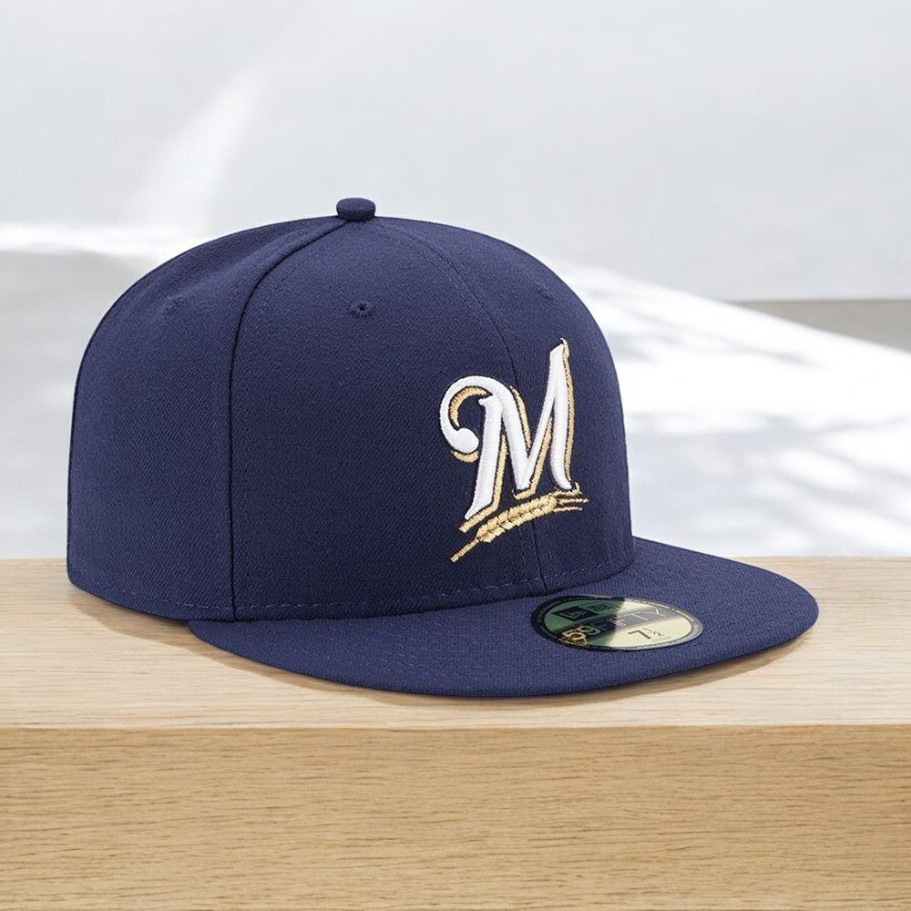 [70361062] Mens New Era MLB Authentic 59Fifty Performance Fitted - Brewers