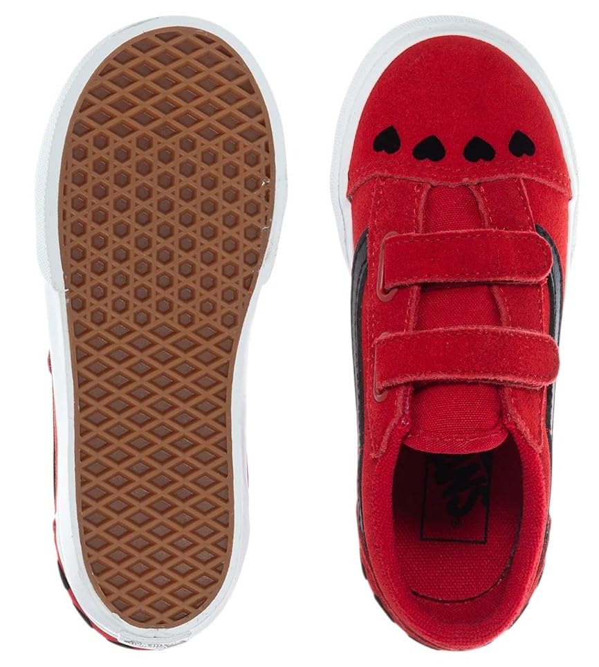 [VN0009RCREB] TODDLERS VANS OLD SKOOL V - RED/BLACK