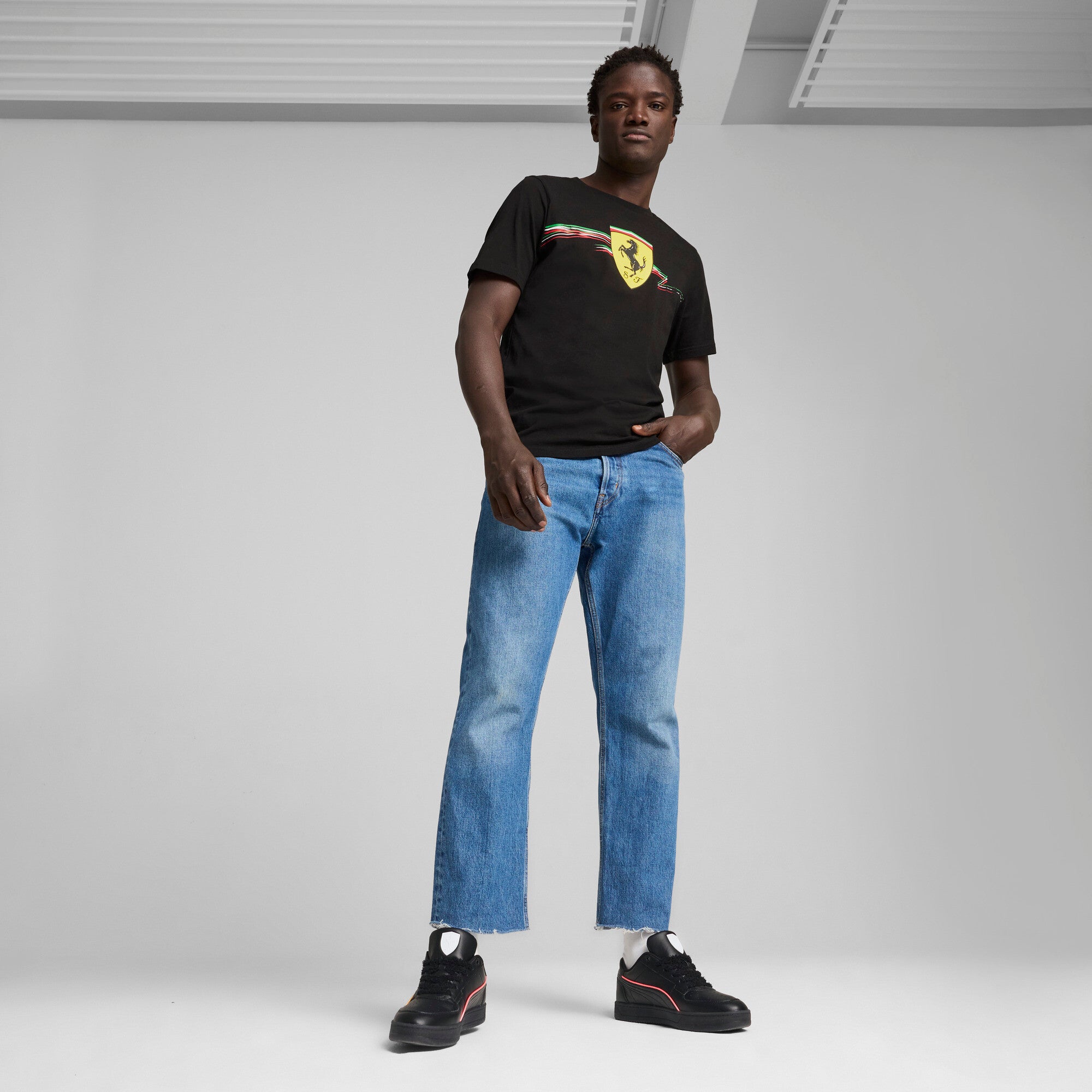 [627055-01] MENS PUMA FERRARI RACE BIG SHIELD TEE