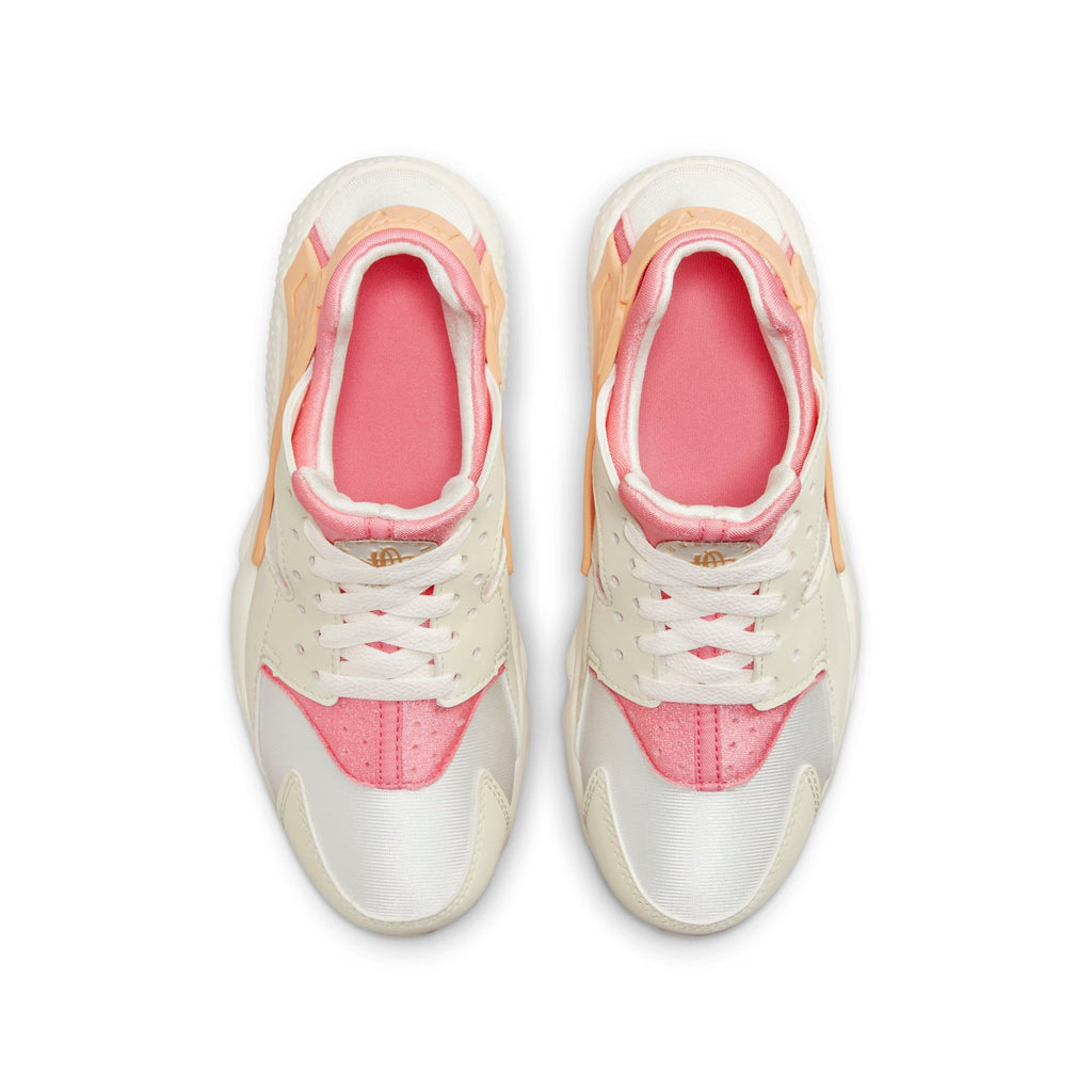 [654275-118] Grade School Nike HUARACHE RUN GS 'SAIL CORAL CHALK'