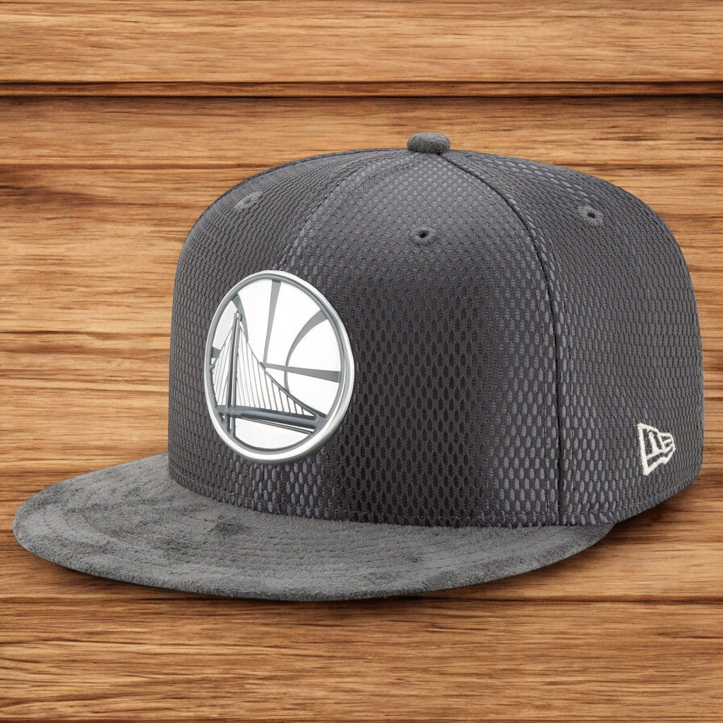 [11471393] Mens New Era NBA Golden State Warriors On Court 2017 Suede 59Fifty