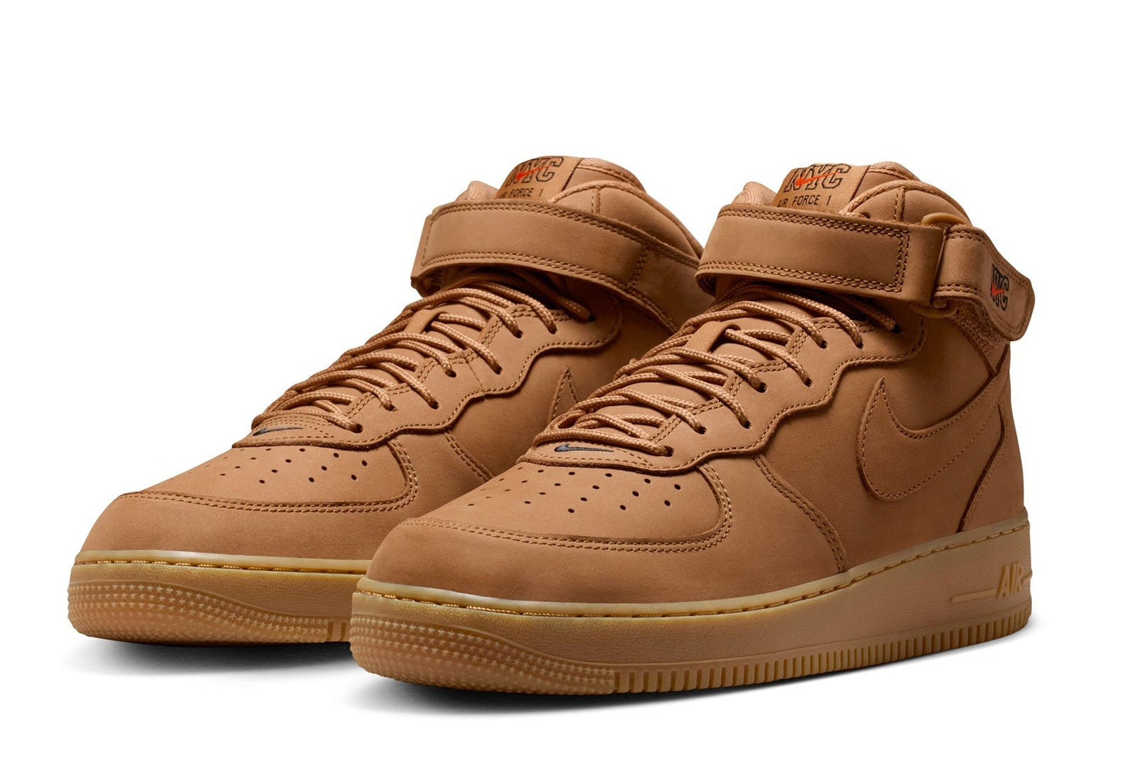 [715889-201] MENS NIKE AIR FORCE 1 MID '07 PREMIUM 'FLAX NYC'
