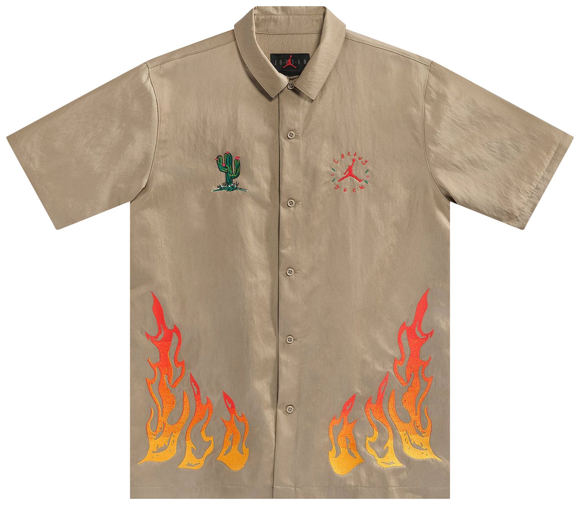 [CW3128-247] MENS AIR JORDAN X TRAVIS SCOTT CACTUS JACK BUTTON DOWN SHIRT