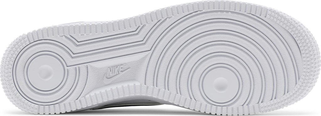 [DM3322-100] Grade School Nike AIR FORCE 1 LOW '07 LV8 'DOUBLE SWOOSH WHITE METALLIC GOLD (GS)'