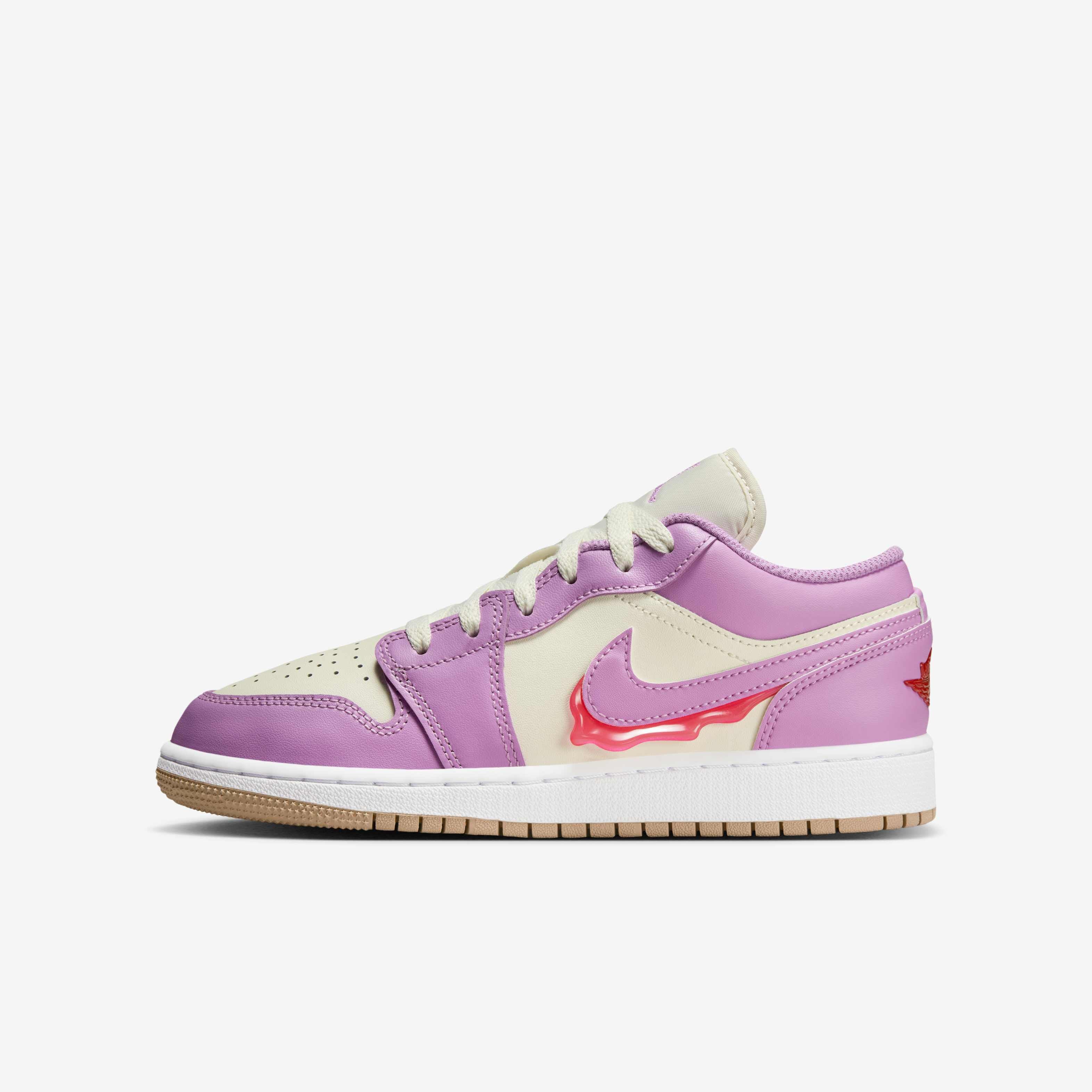 [HJ5961-500] GRADE SCHOOL AIR JORDAN RETRO 1 LOW SE FEM 'PEANUT BUTTER & JELLY'