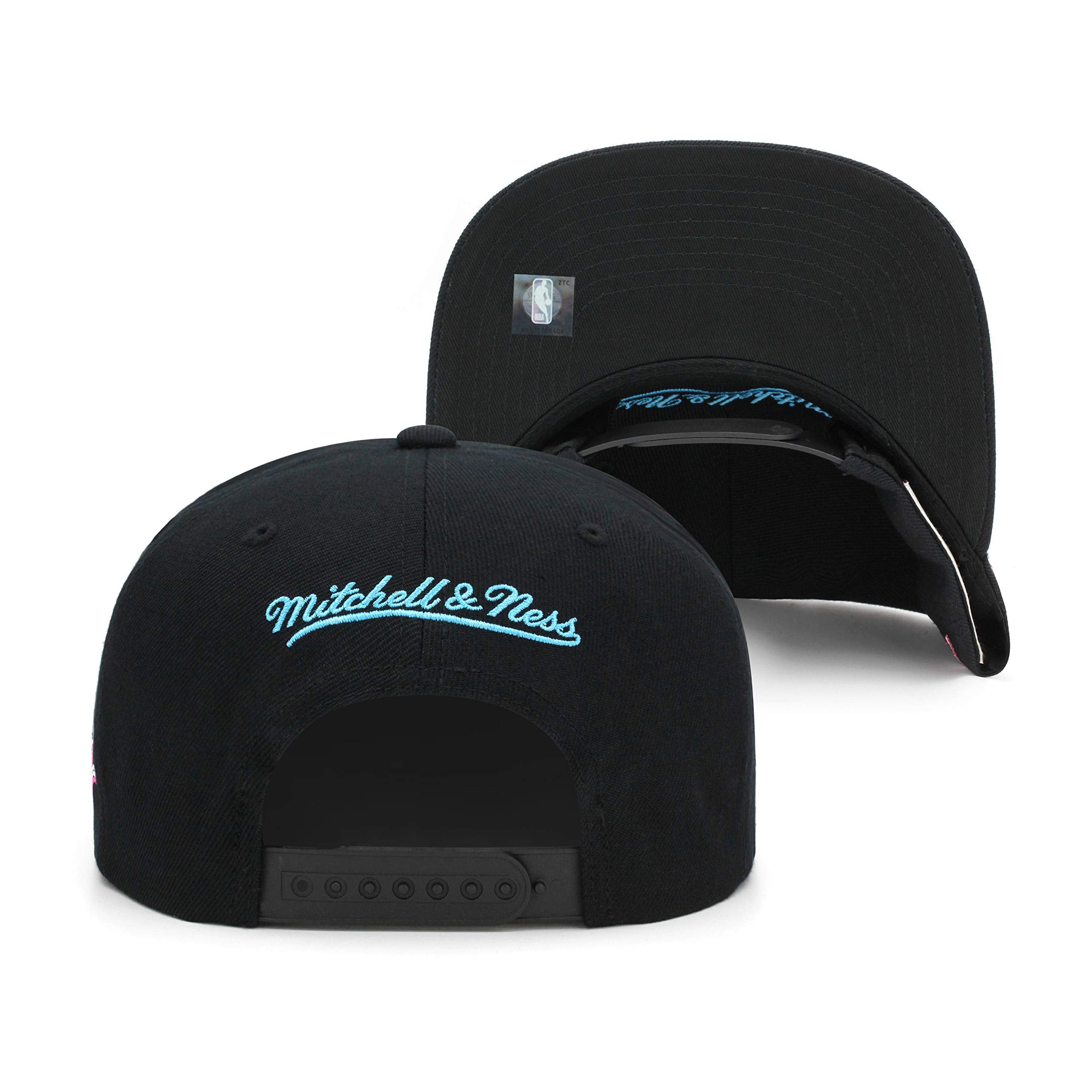 [6HSSMO19319-MHEBLCK] MENS NBA MIAMI HEAT NEON VICE LOGO SNAPBACK