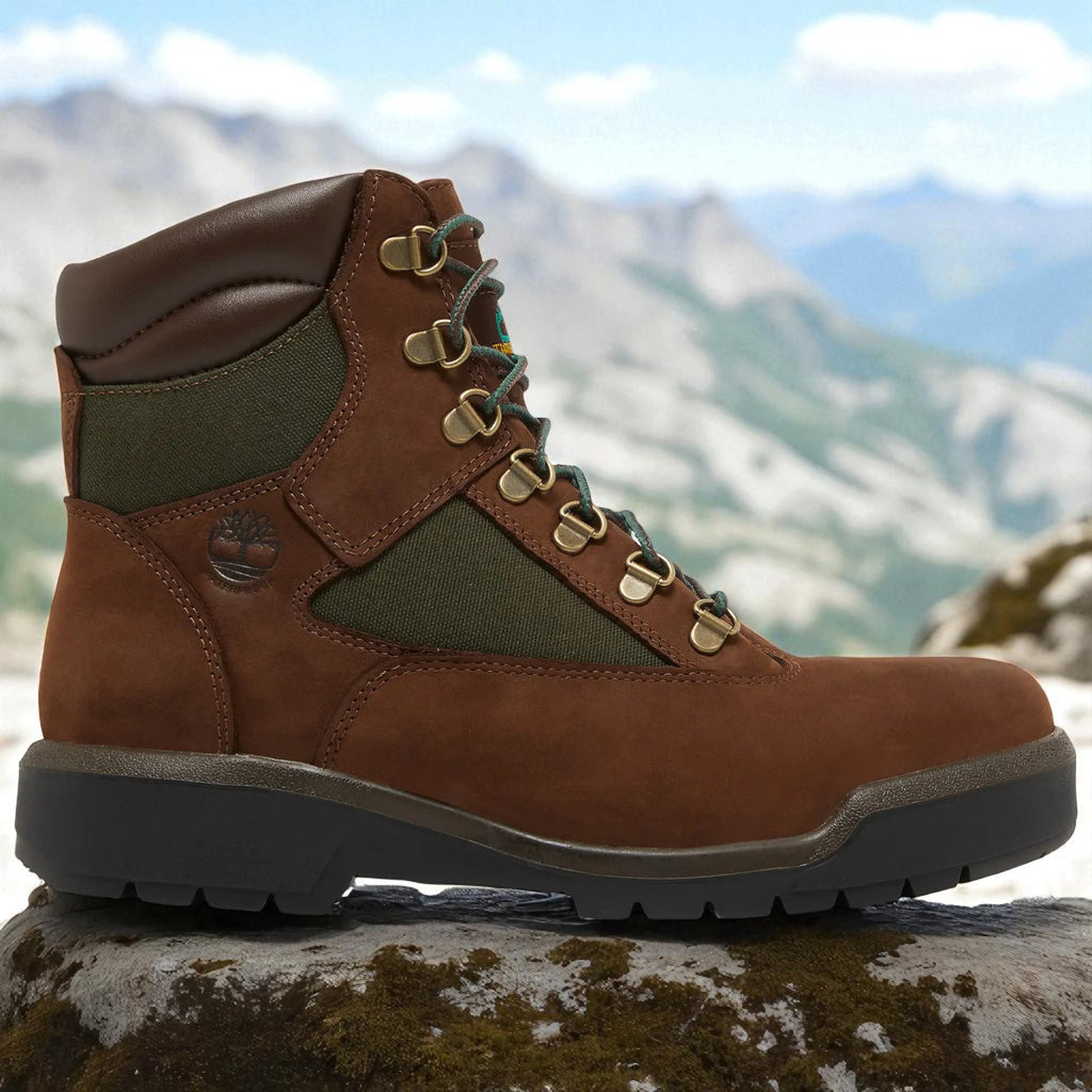 [TB0A18AHD47] Mens Timberland 6 Inch Field Boots 'Beef & Broccoli'