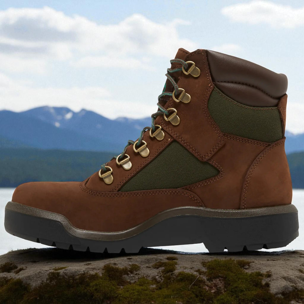 [TB0A18AHD47] Mens Timberland 6 Inch Field Boots 'Beef & Broccoli'