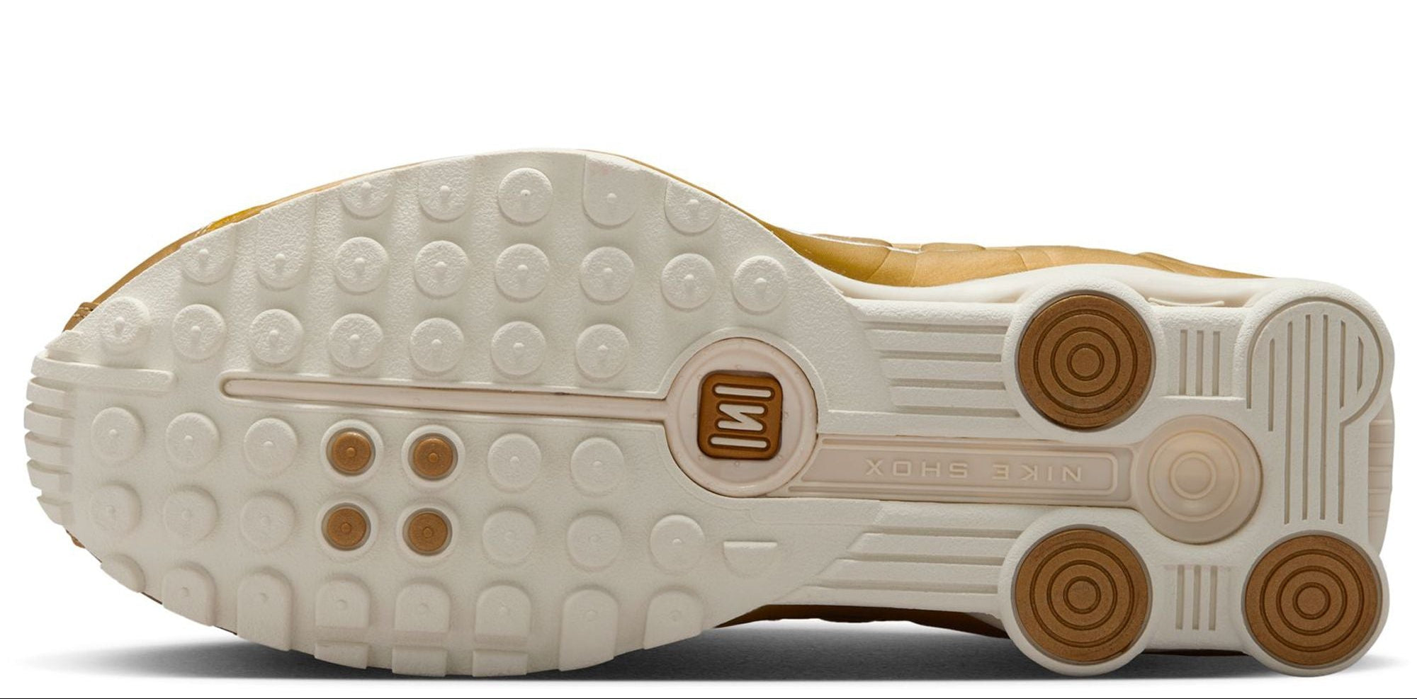 [AR3565-010] WOMENS NIKE SHOX R4 'METALLIC GOLD'