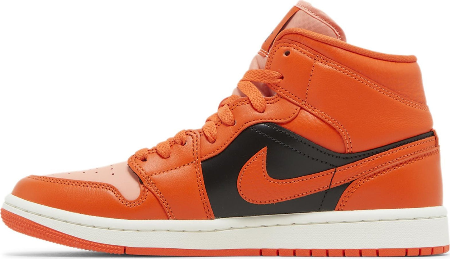 [DM3381-600] Womens Air Jordan RETRO 1 MID SE 'RUSH ORANGE'