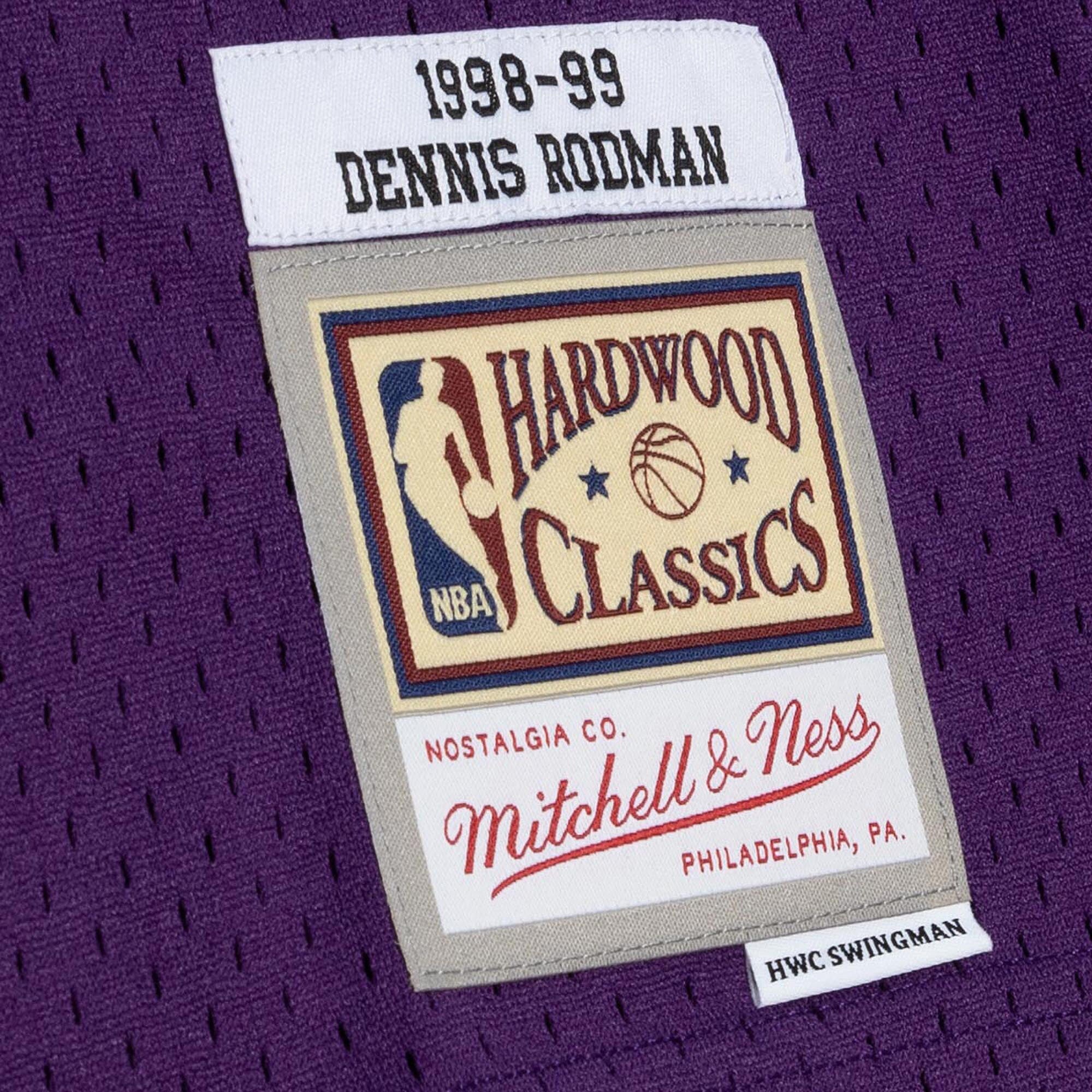 MENS MITCHELL & NESS ROAD JERSEY LAKERS 1998 DENNIS RODMAN