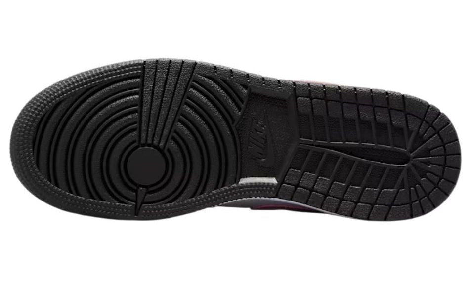 [553560-165] GRADE SCHOOL AIR JORDAN RETRO 1 LOW 'WHITE BLACK RUST PINK'