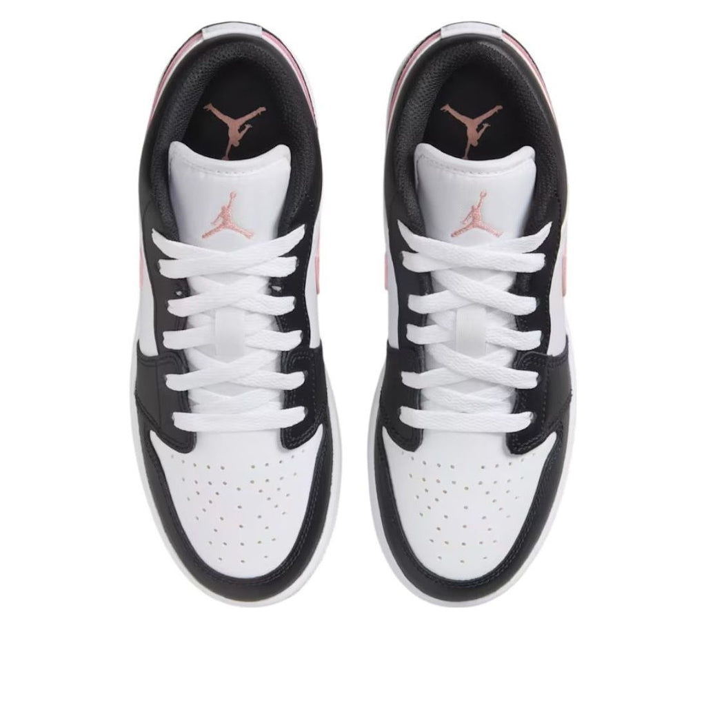 [553560-165] GRADE SCHOOL AIR JORDAN RETRO 1 LOW 'WHITE BLACK RUST PINK'
