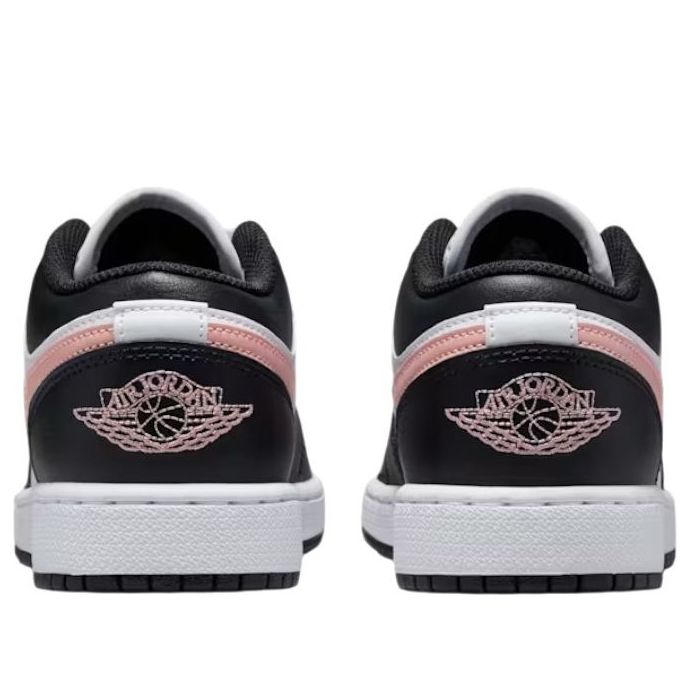 [553560-165] GRADE SCHOOL AIR JORDAN RETRO 1 LOW 'WHITE BLACK RUST PINK'