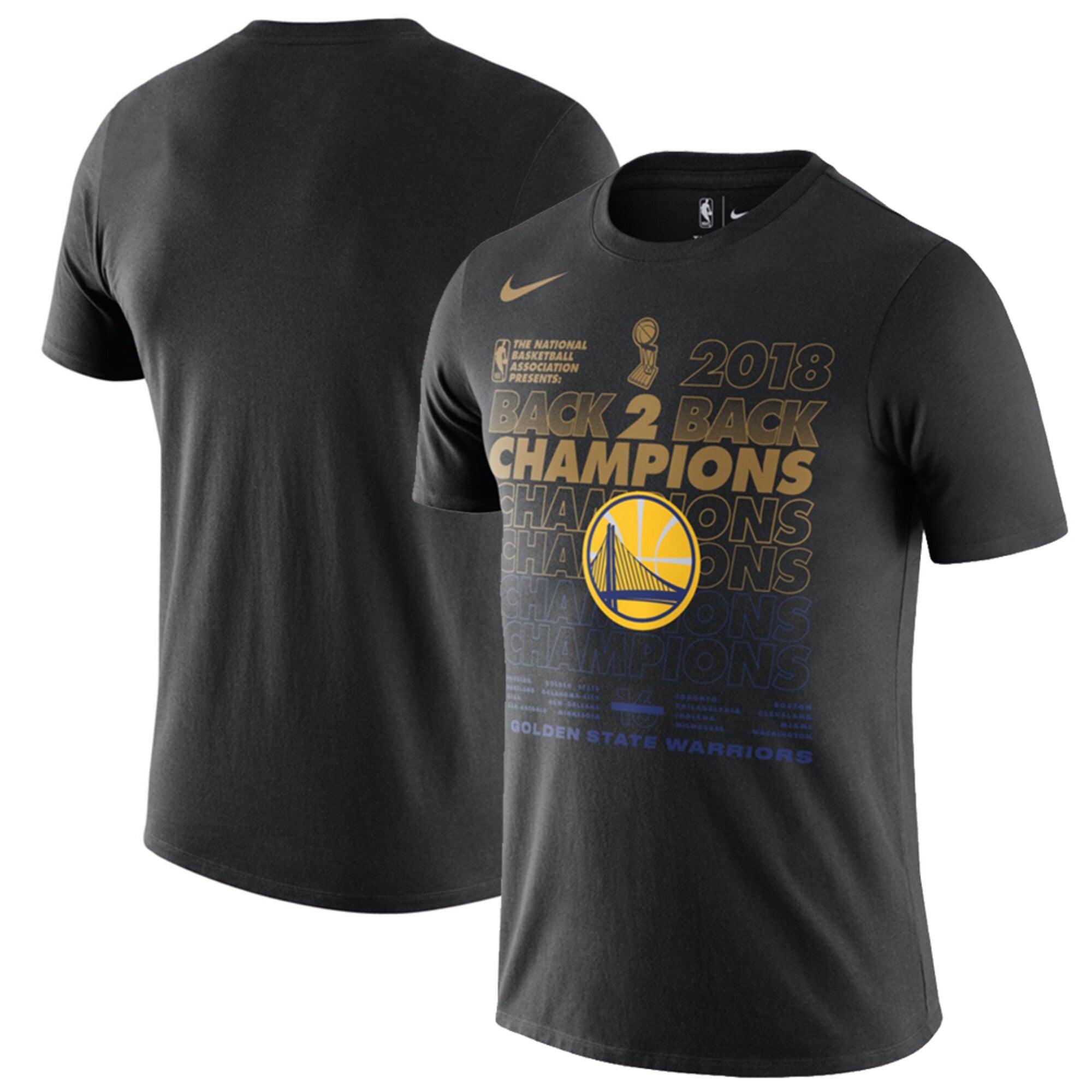 [AX4N730] Youth Nike NBA GSW 2018 NBA Finals Champions Locker Room Short Sleeve T-Shirt