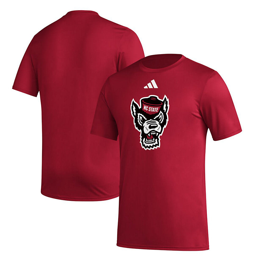 [TMPWRD/NCNCS7] MENS ADIDAS NCAA WOLFPACK PRIMARY LOGO PRE-GAME T-SHIRT