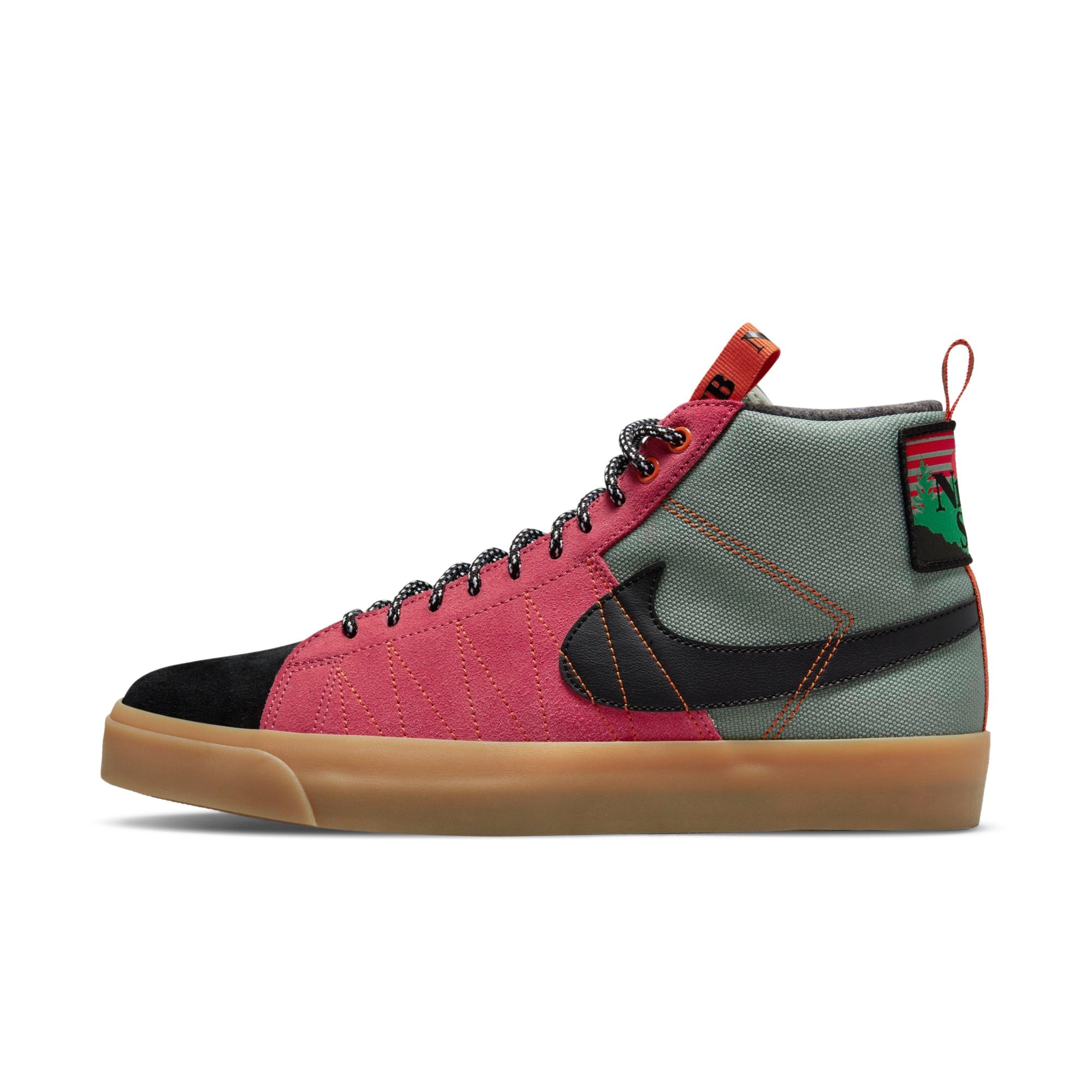 [DC8903-301] Mens Nike SB ZOOM BLAZER MID PRM 'ACCLIMATE COOL GREY YELLOW STRIKE'