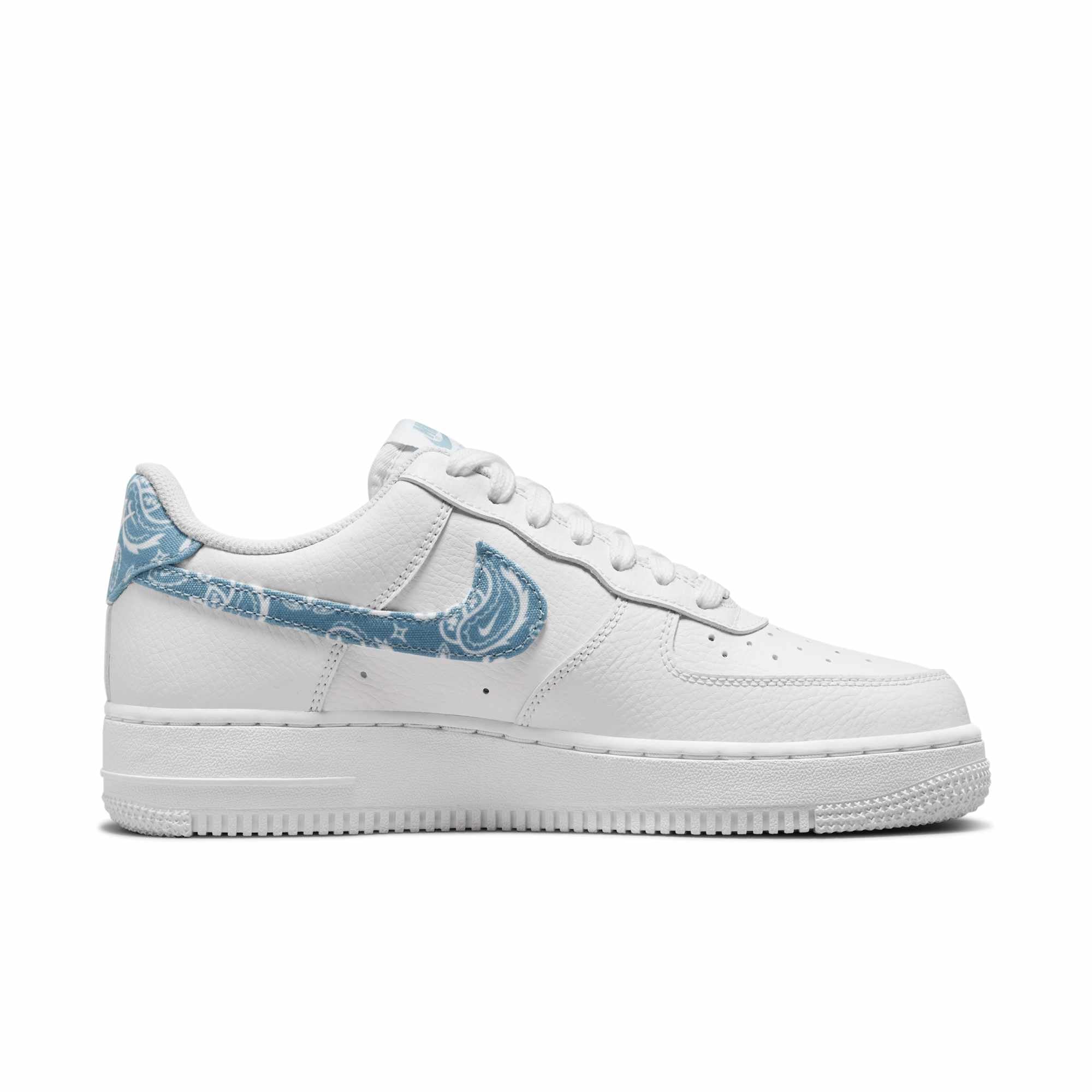 [DH4406-100] WOMENS NIKE AIR FORCE 1 LOW '07 ESSENTIAL 'WHITE WORN BLUE PAISLEY'