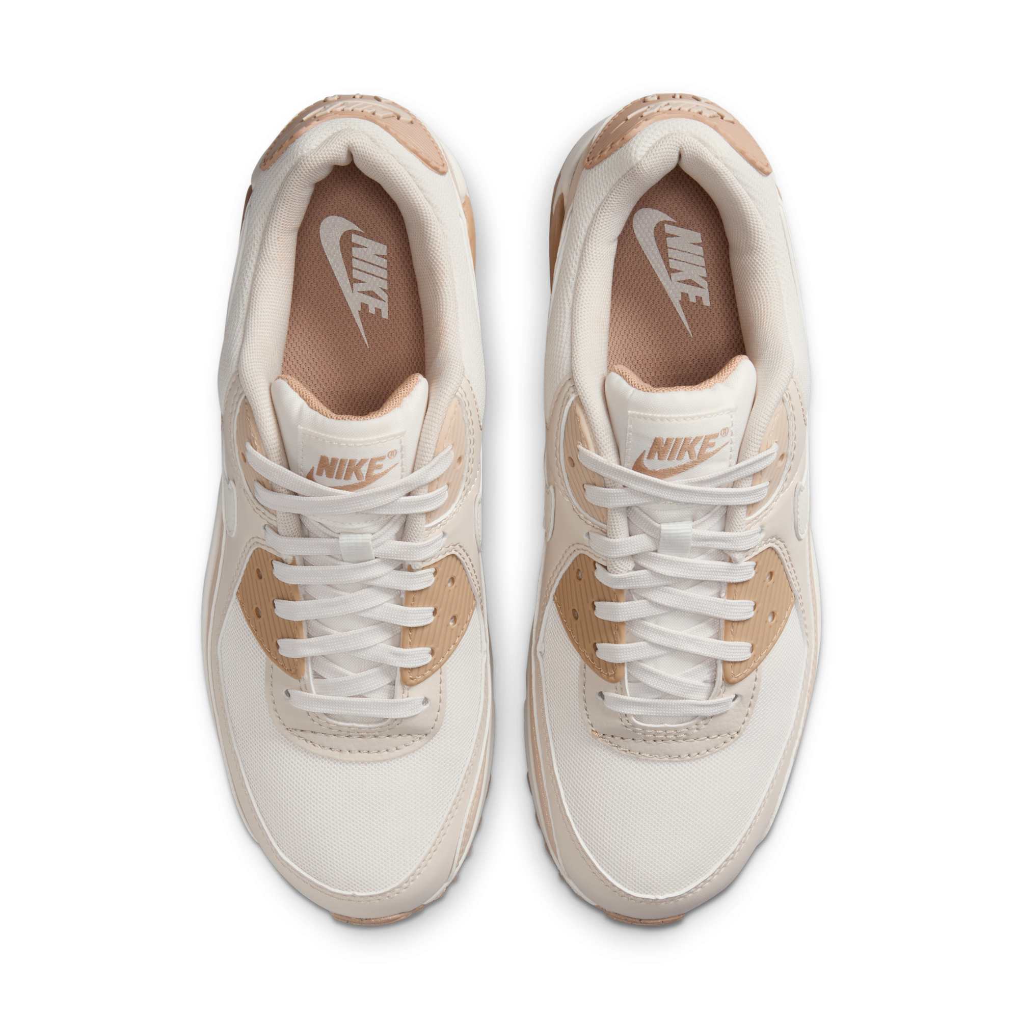 [DH8010-004] Womens NIKE AIR MAX 90 'PHANTOM LIGHT OREWOOD BROWN'