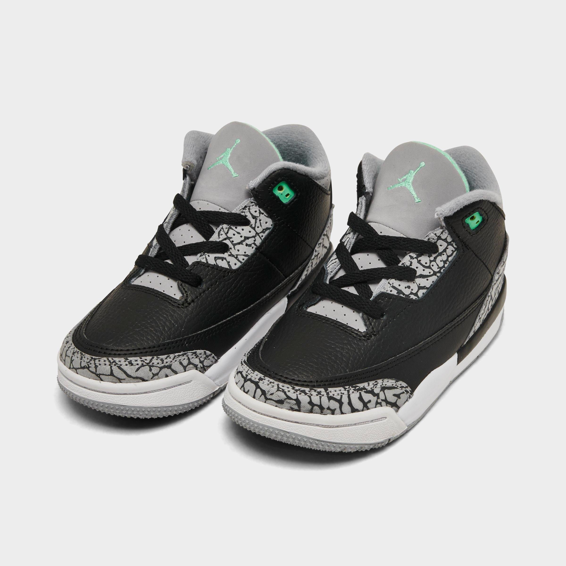 [DM0968-031] TODDLERS AIR JORDAN RETRO 3 'GREEN GLOW (TD)'