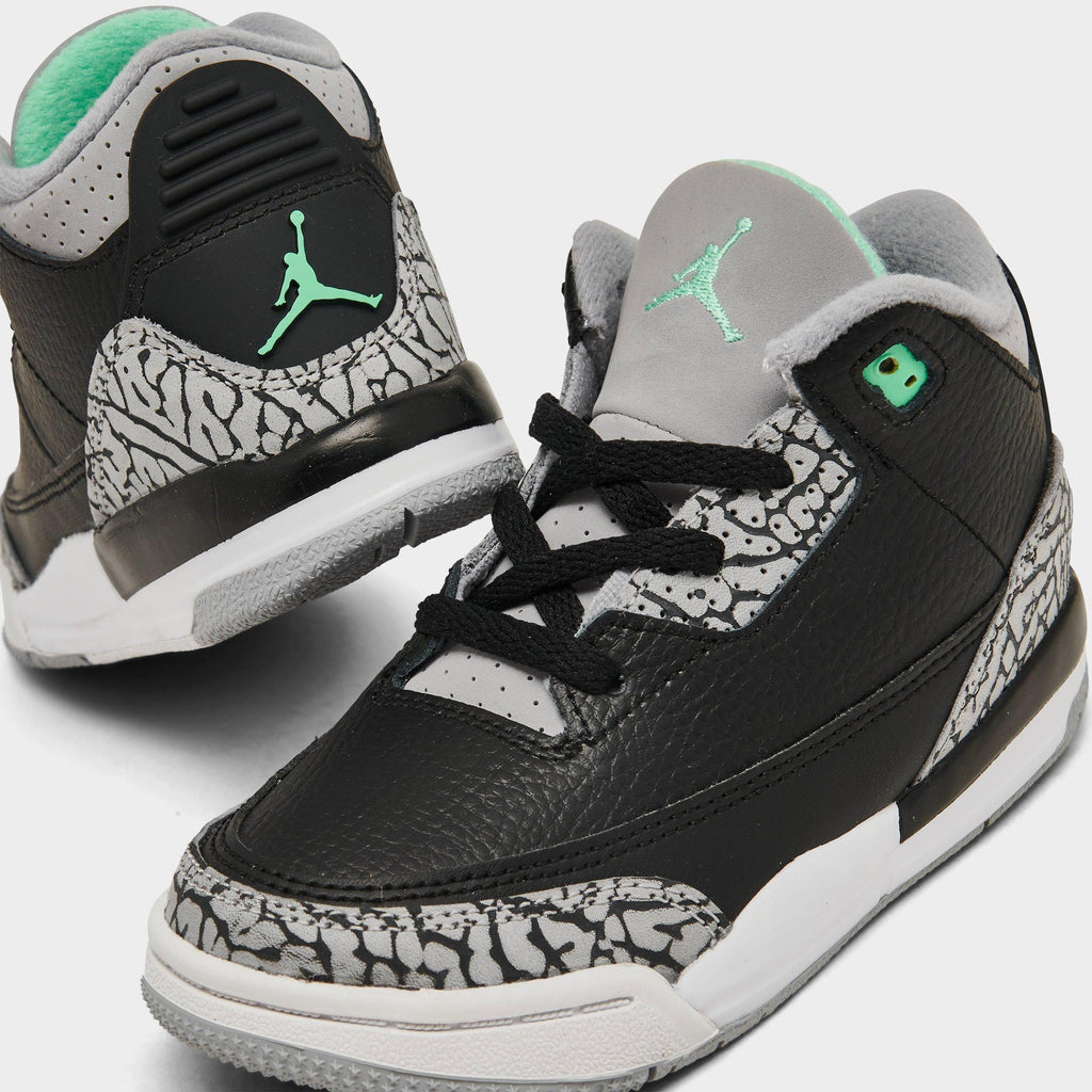 [DM0968-031] TODDLERS AIR JORDAN RETRO 3 'GREEN GLOW (TD)'