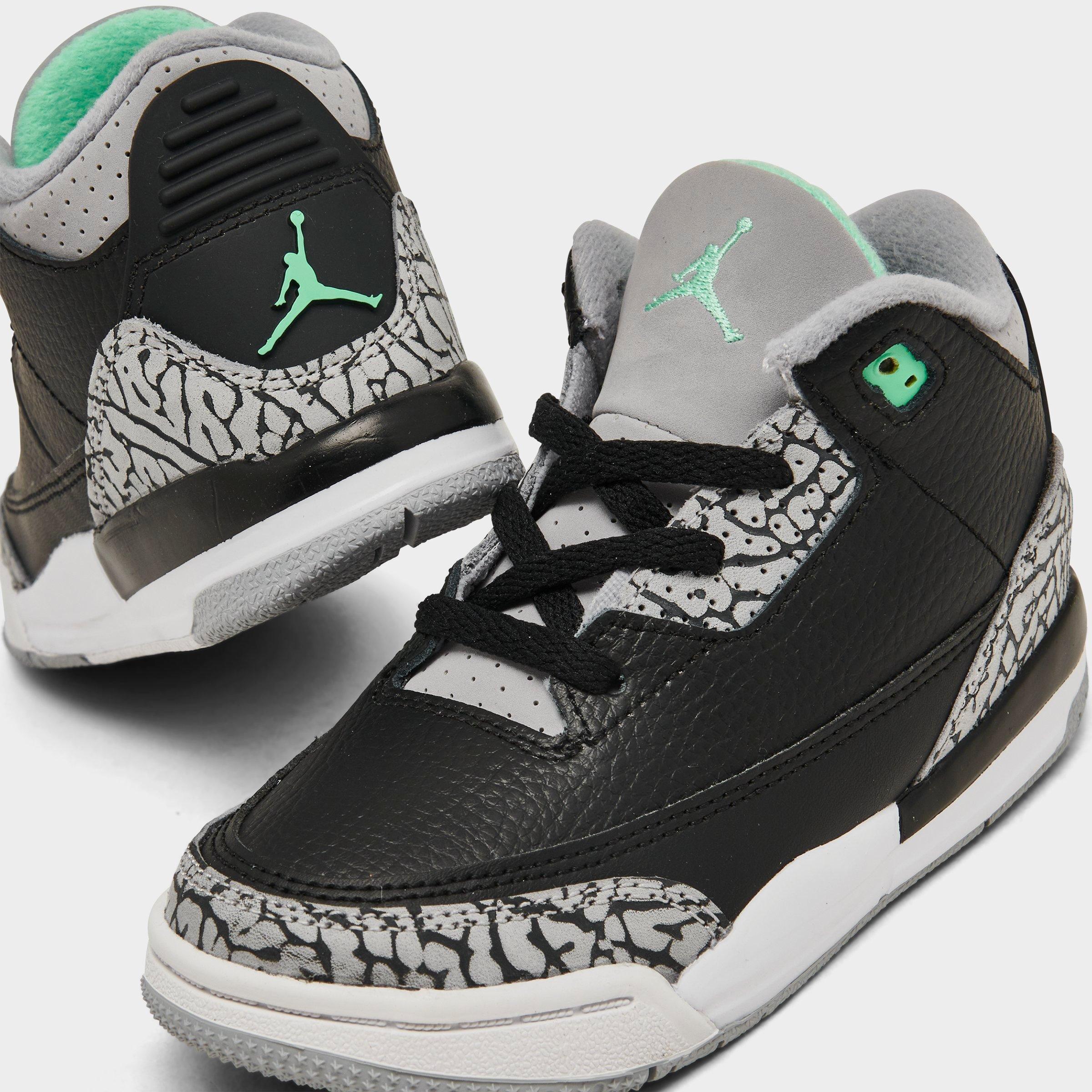 [DM0968-031] TODDLERS AIR JORDAN RETRO 3 'GREEN GLOW (TD)'