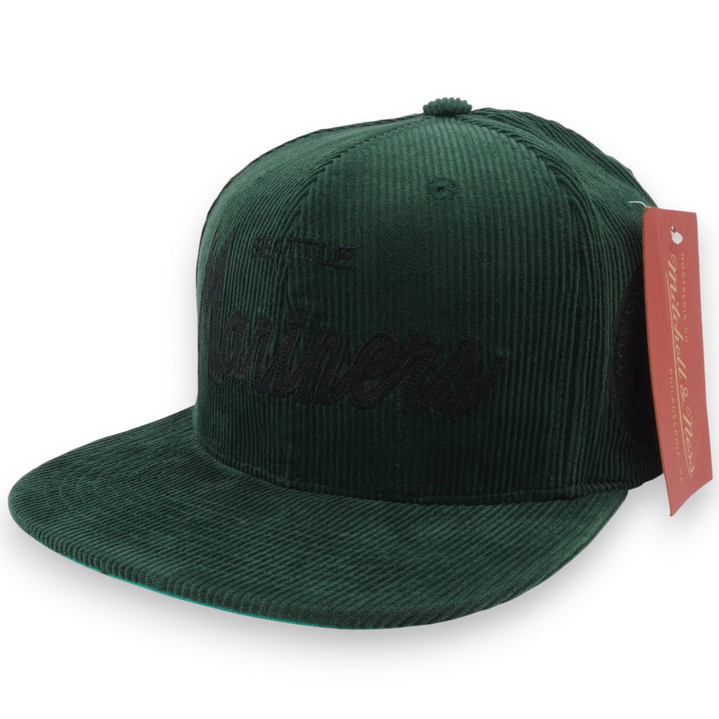 [HS9741-SMATEAL] MENS MITCHELL & NESS MLB CORD SNAPBACK COOP MARINERS