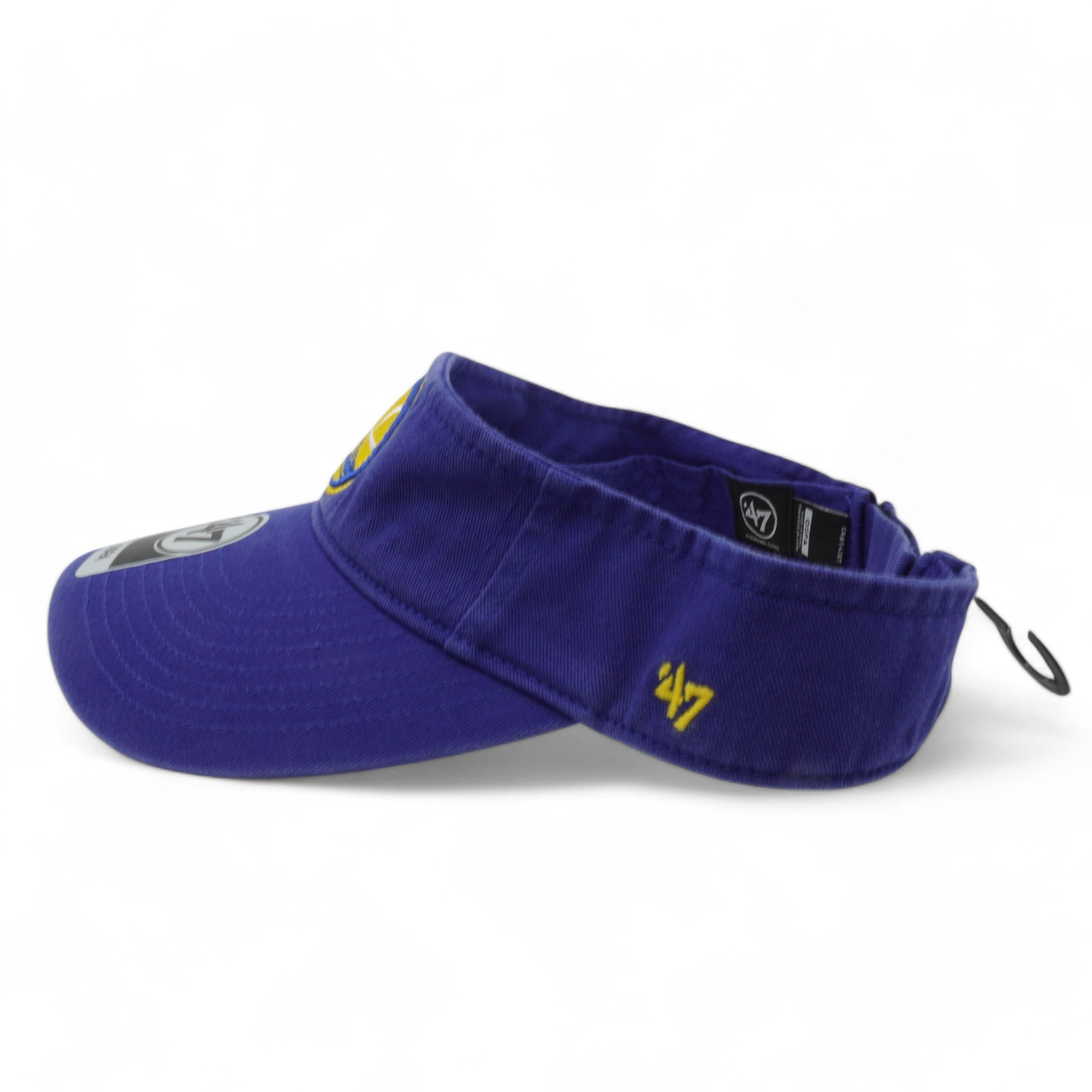 [K-RGWV08GWV-RY] MENS 47 BRAND NBA GOLDEN STATE WARRIORS VISOR HOOK & LOOP