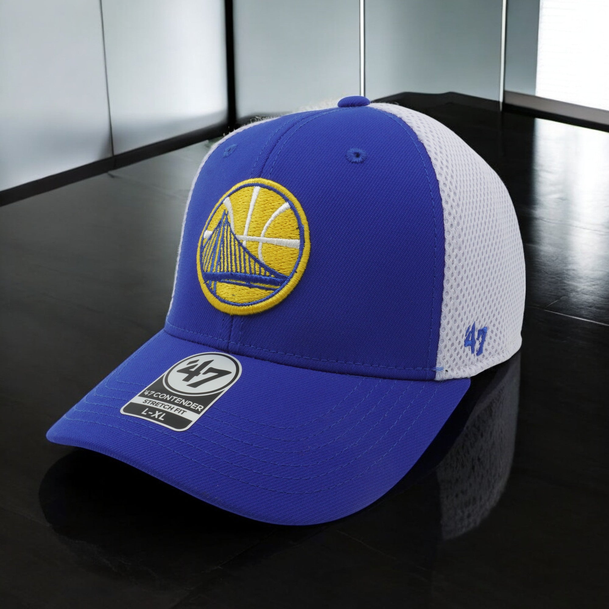 [K-BKPDL08DRE-RY] MENS 47 BRAND NBA GS WARRIORS WESTERN CONF STRETCH FIT HAT