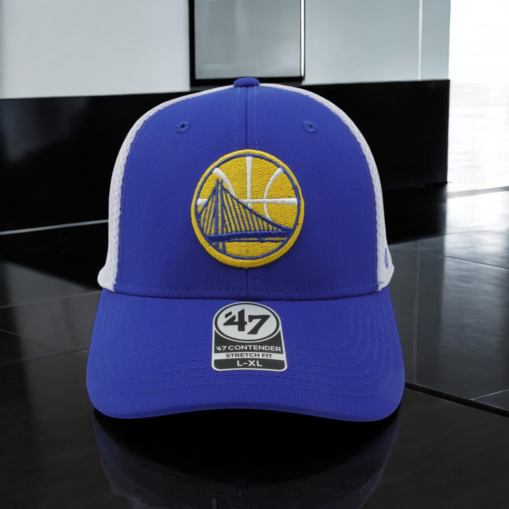 [K-BKPDL08DRE-RY] MENS 47 BRAND NBA GS WARRIORS WESTERN CONF STRETCH FIT HAT