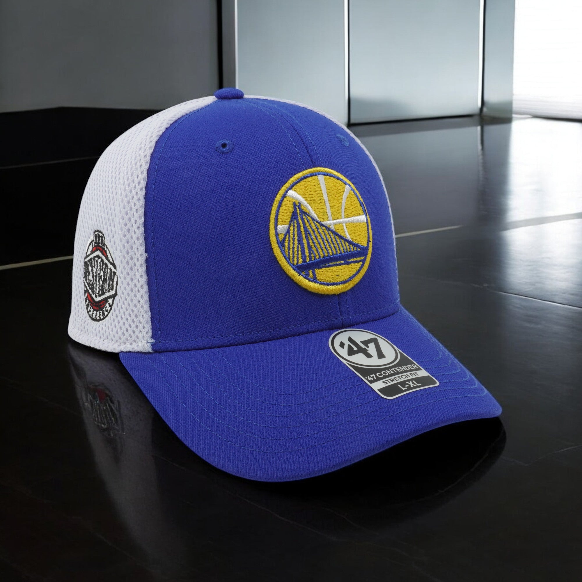 [K-BKPDL08DRE-RY] MENS 47 BRAND NBA GS WARRIORS WESTERN CONF STRETCH FIT HAT