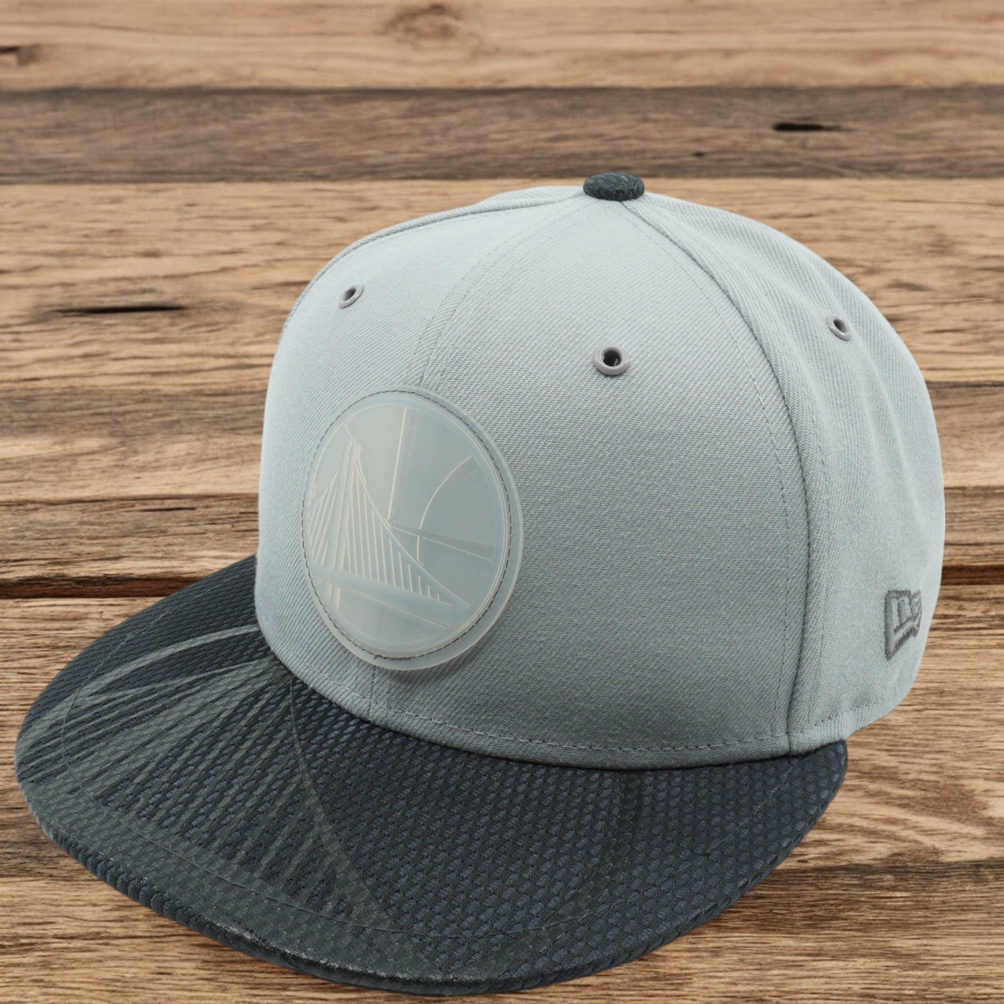 [11526760] Mens New Era NBA Golden State Warriors 18 Rubber Logo 9Fifty Snapback