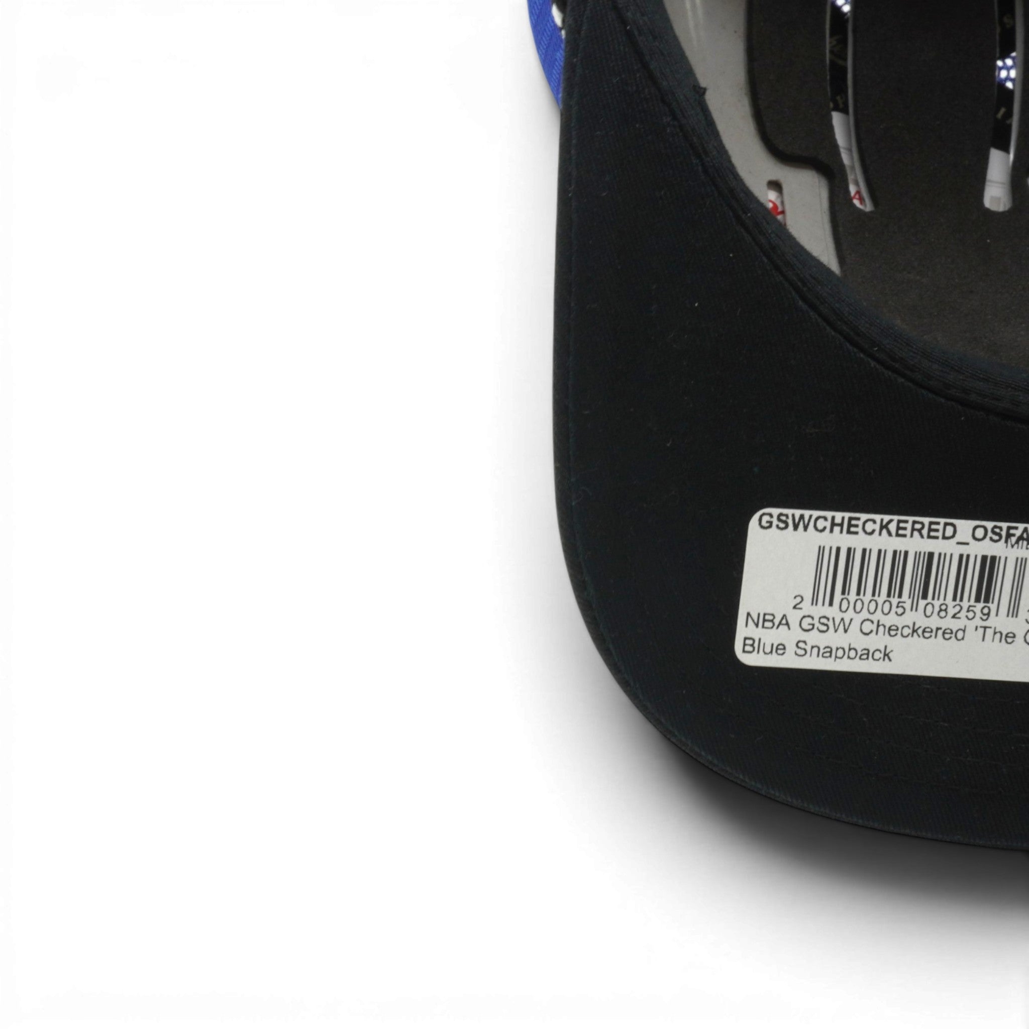MENS MITCHELL & NESS NBA WARRIORS CHECKERED 'THE CITY' BLUE SNAPBACK