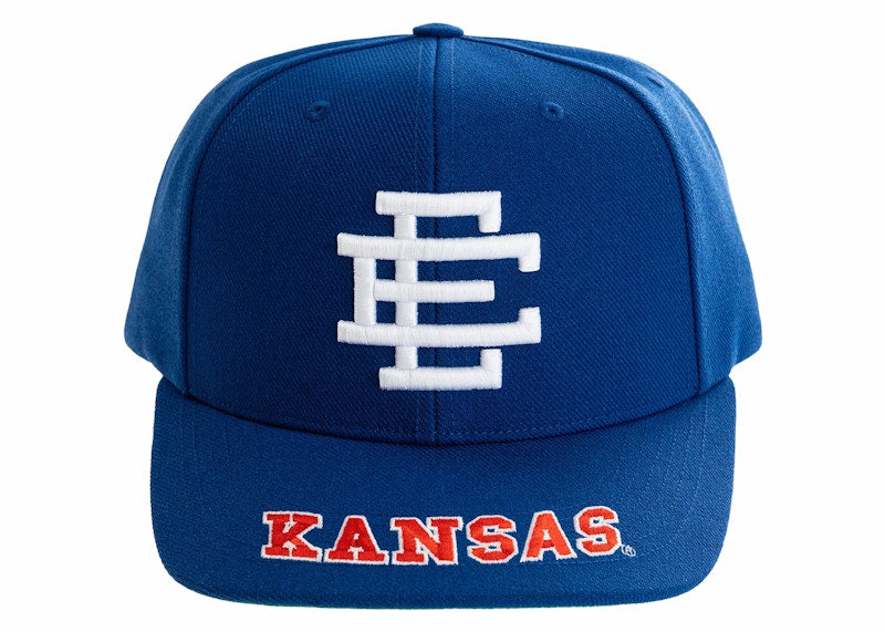 [CAKANCOT-BLUWHT-ADJ] MENS ERIC EMANUEL MLB EE COLLEGE KANSAS CAP SS24