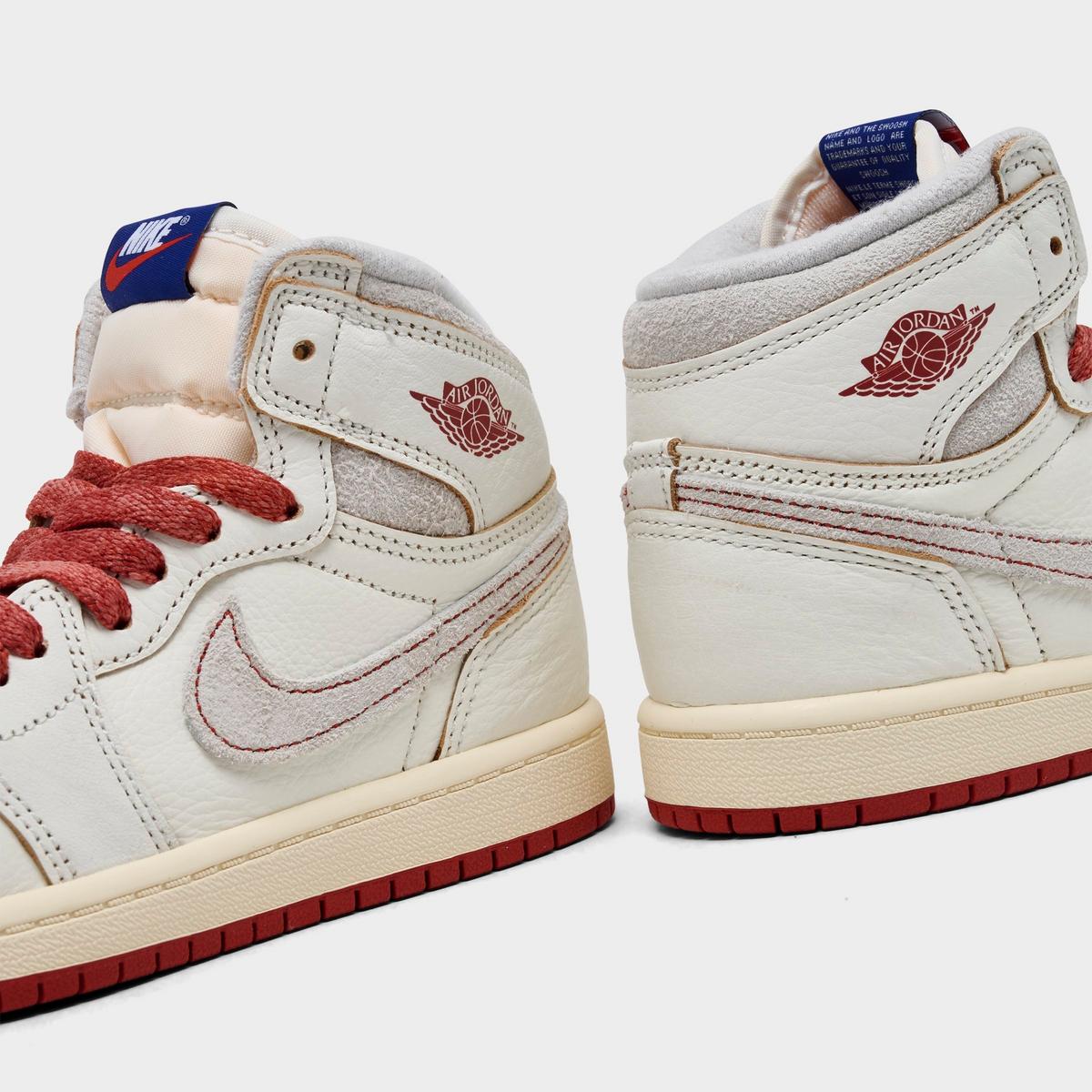 [FD2597-100] PRESCHOOL AIR JORDAN RETRO 1 HIGH OG 'RARE AIR SAIL CINNABAR'