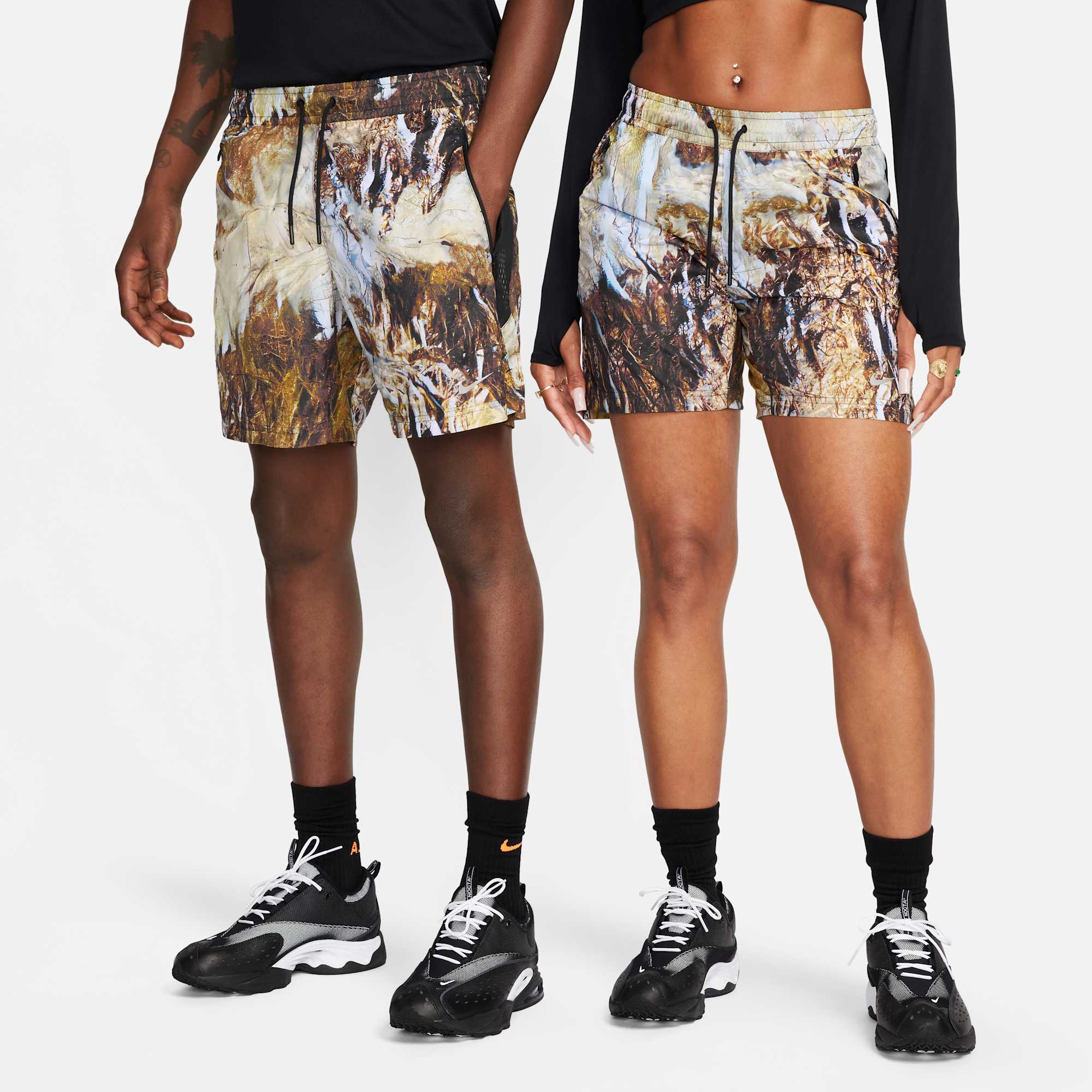 [FJ3011-010] MENS NIKE X NOCTA RUNNING CAMO SHORTS 'MULTICOLOR'