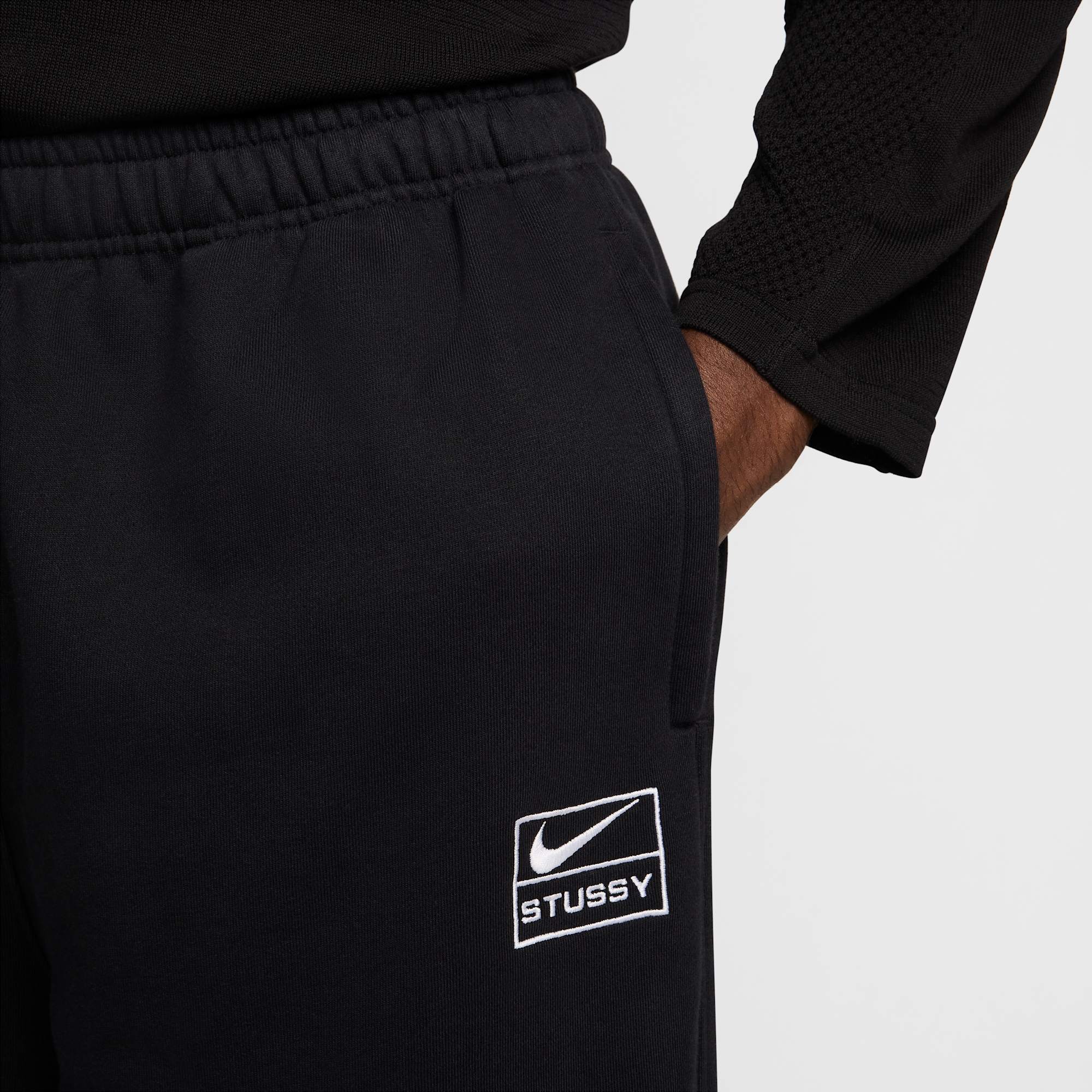 [FN5235-010] MENS NIKE X STUSSY STONE WASHED FLEECE PANT 'BLACK'