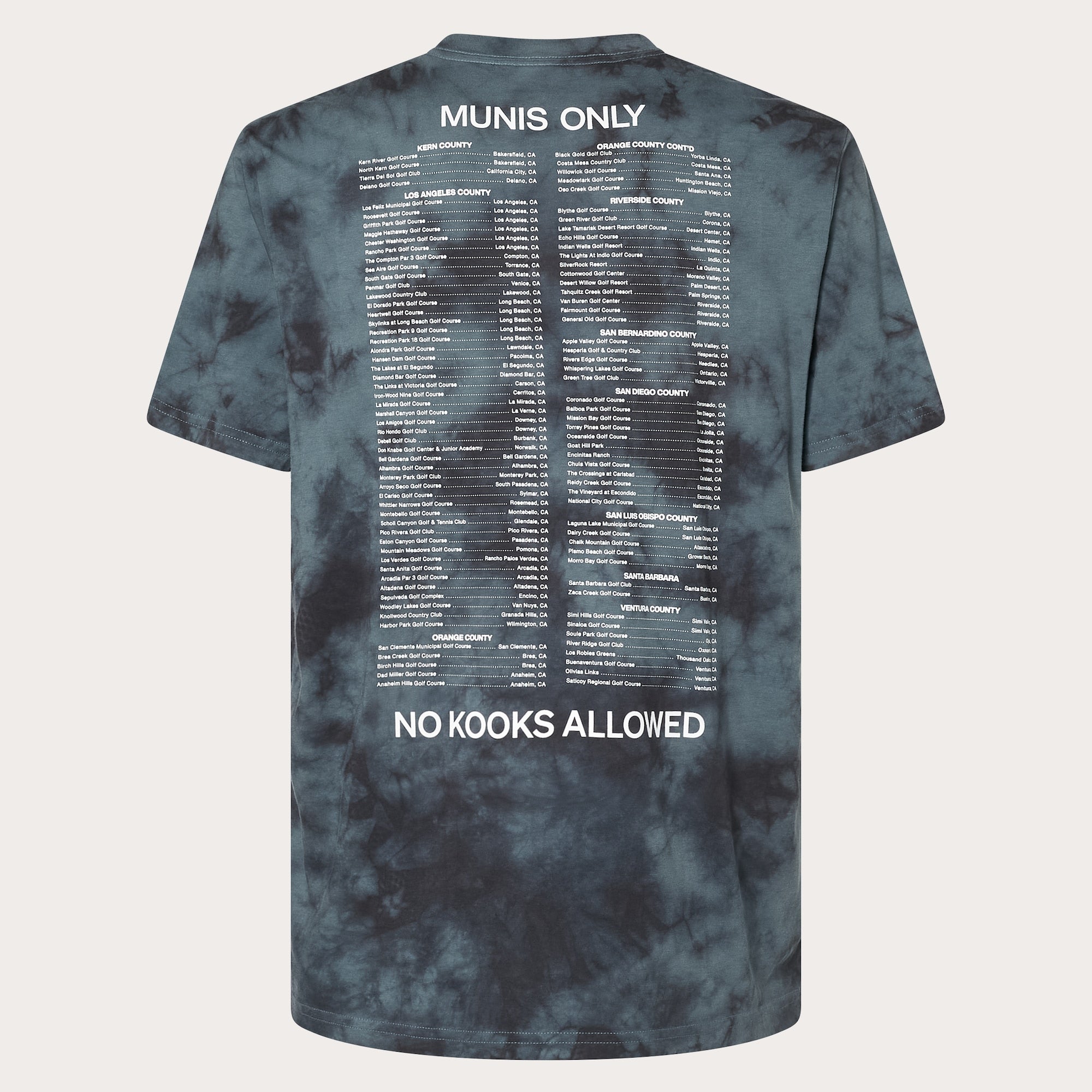 [FOA404882-94A] MENS OAKLEY LA LANDSCAPE TEE - DARK SLATE