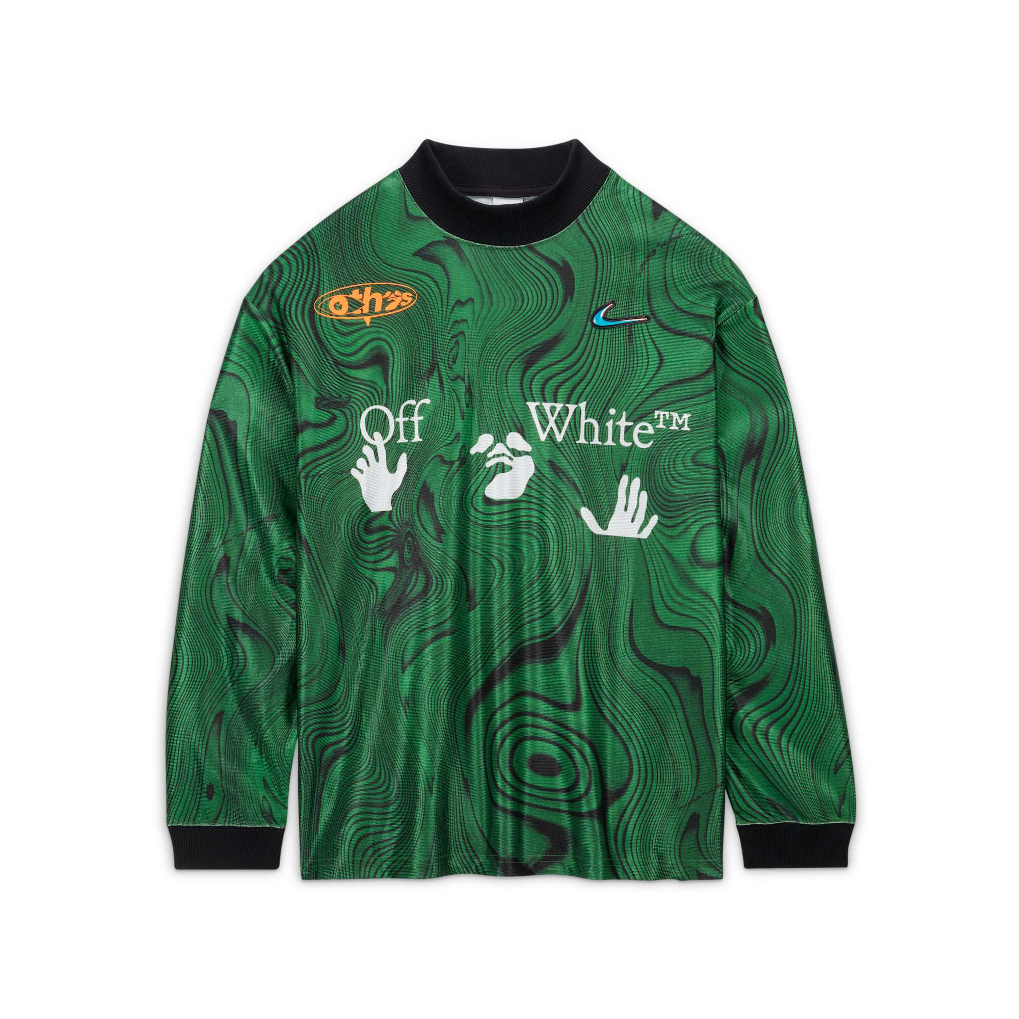 [FQ0997-389] MENS NIKE X OFF-WHITE ALLOVER PRINT JERSEY 'KELLY GREEN'