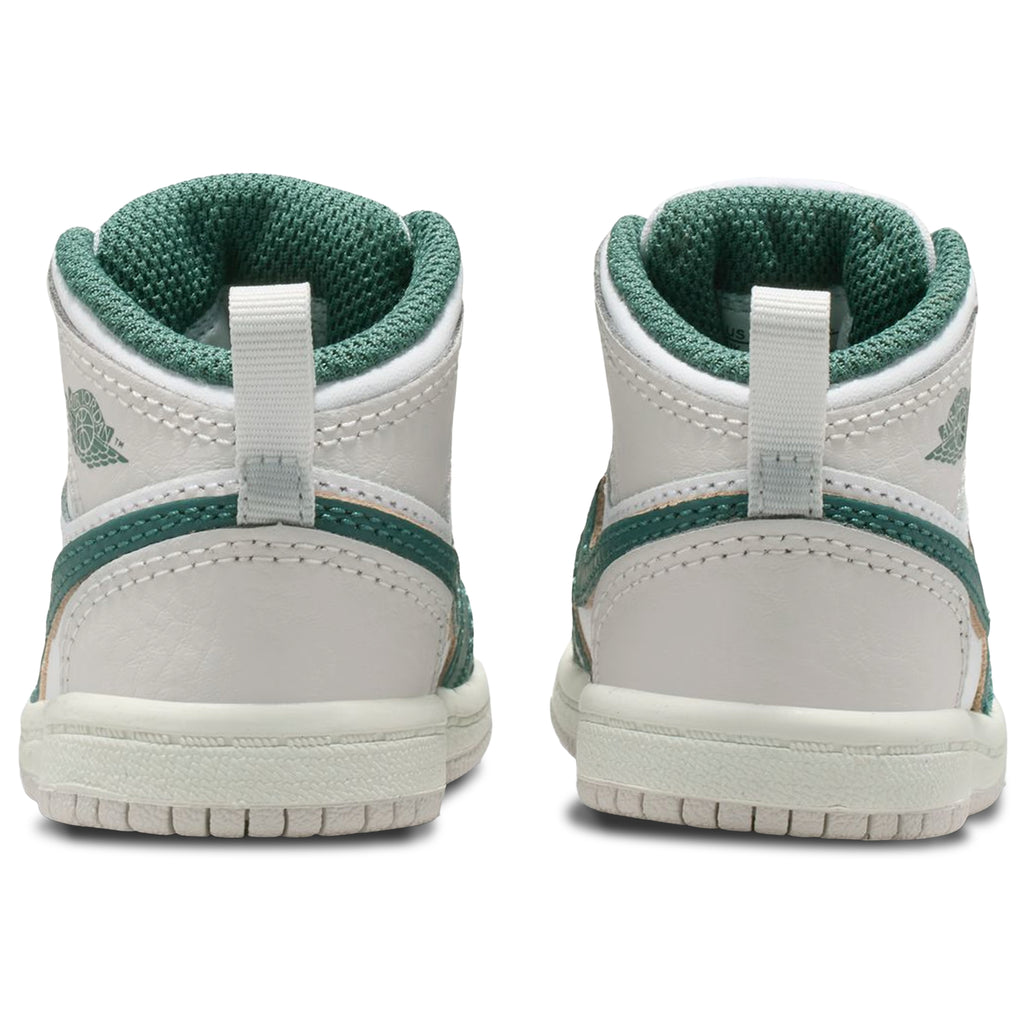 [FQ8086-103] TODDLERS AIR JORDAN RETRO 1 MID SE 'WHITE SAIL NEUTRAL GREY OXIDIZED GREEN'