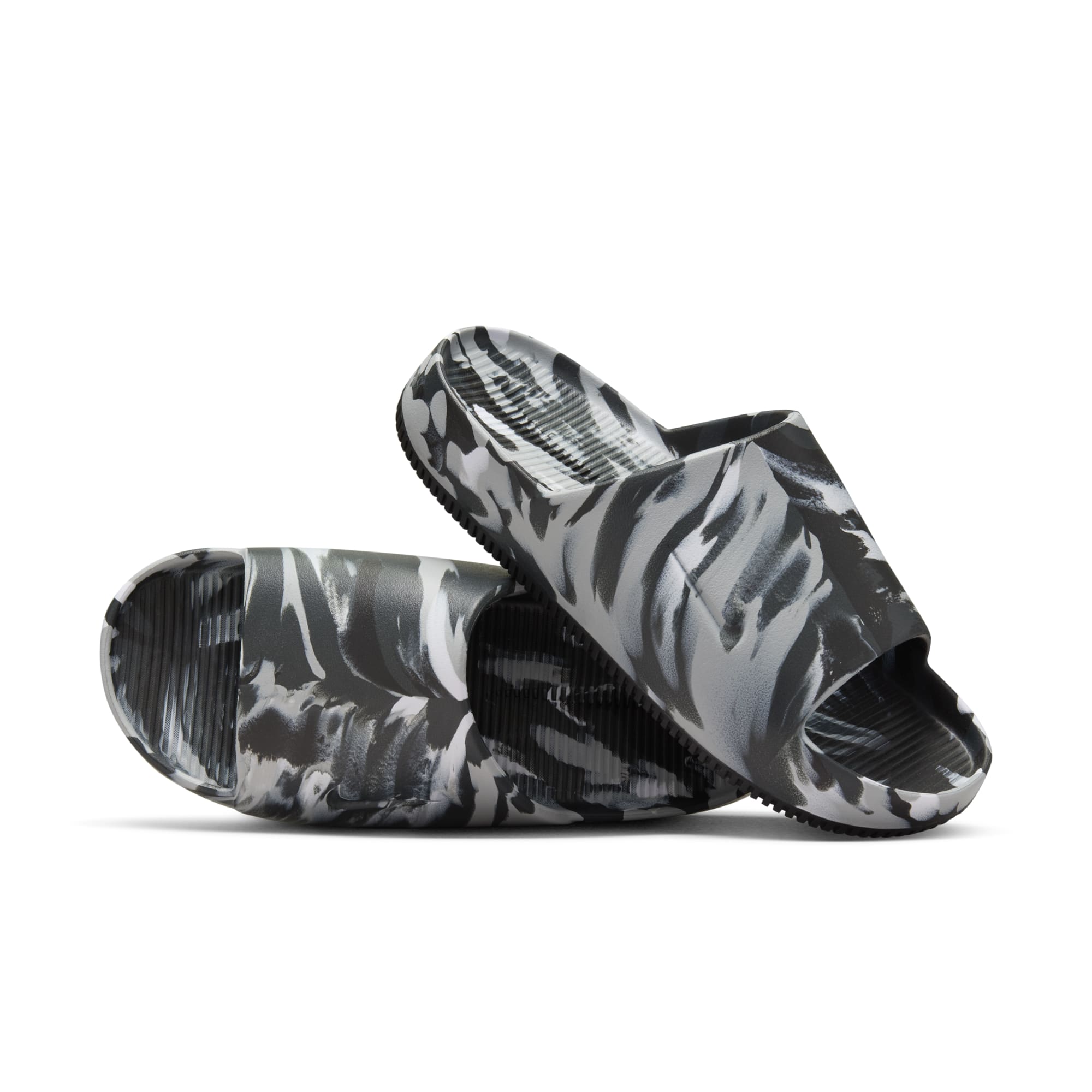 [FV5637-001] Mens Nike CALM SE SLIDES 'BLACK MARBLED'