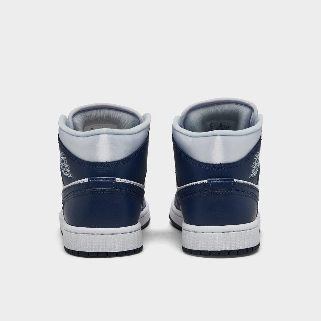 [FZ8777-044] WOMENS AIR JORDAN RETRO 1 MID 'FOOTBALL GREY WHITE MIDNIGHT NAVY'