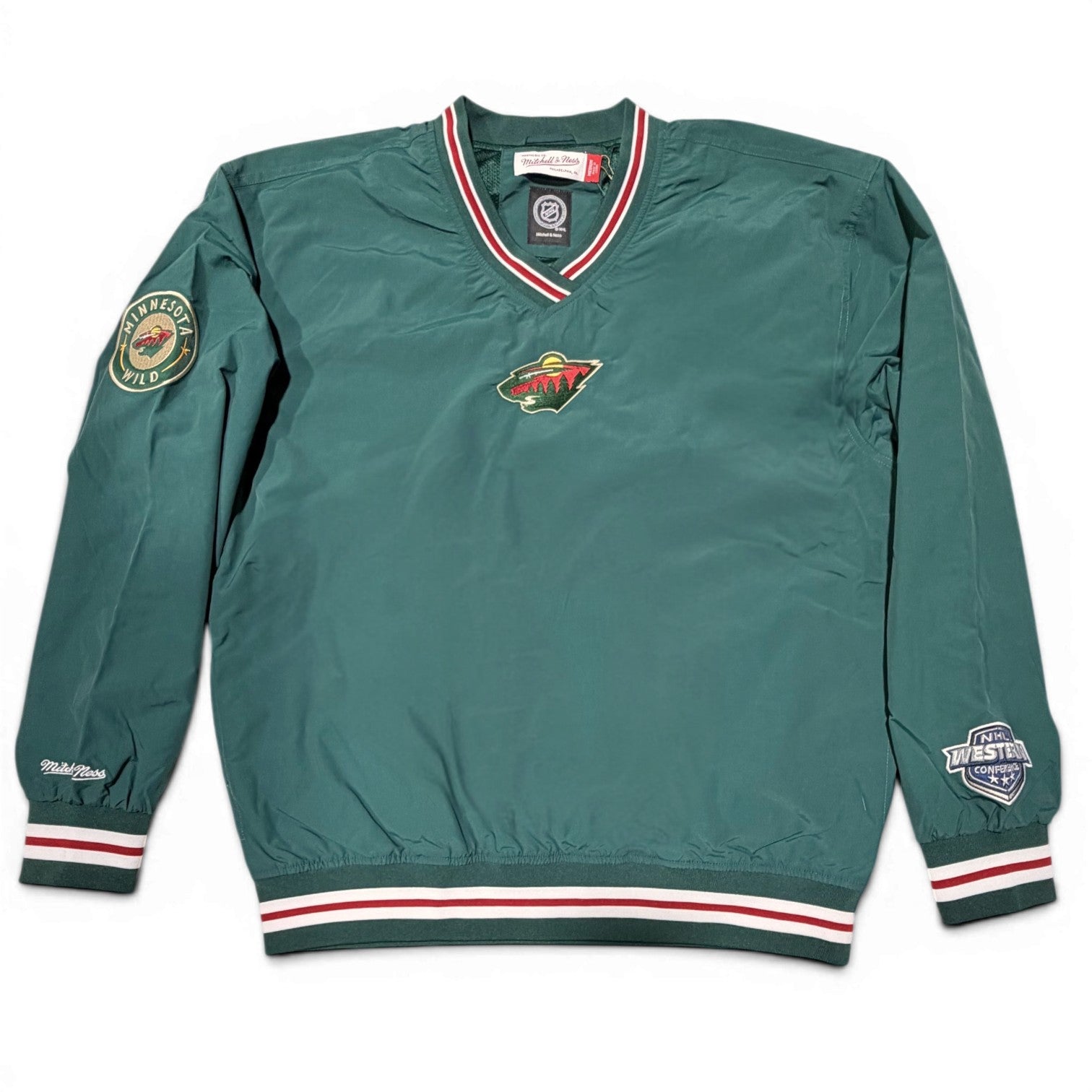 MENS MITCHELL & NESS NHL CLASSIC NYLON PULLOVER CURRENT LOGO WILD