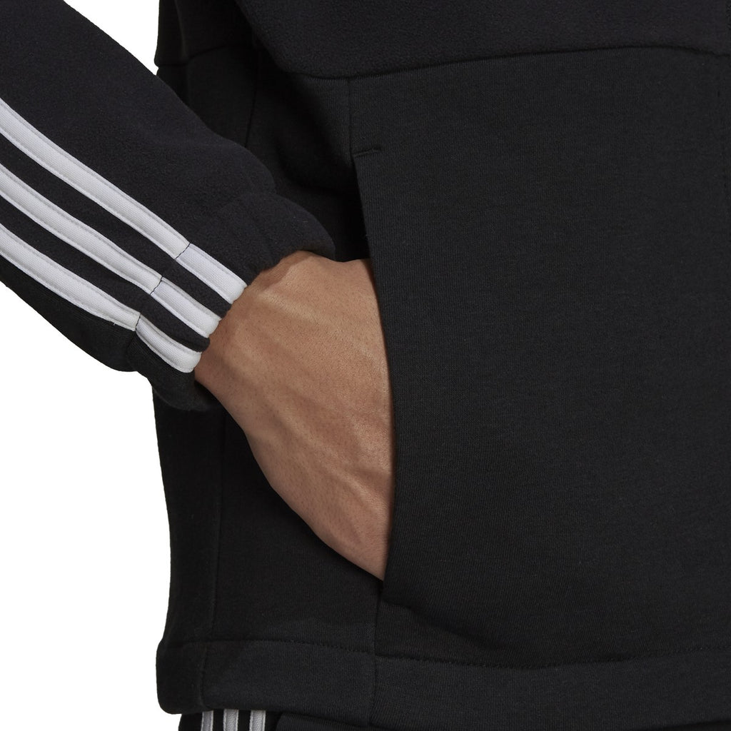 [GV5297] Mens Adidas Essentials Polar Fleece Giant Logo Full-Zip Hoodie