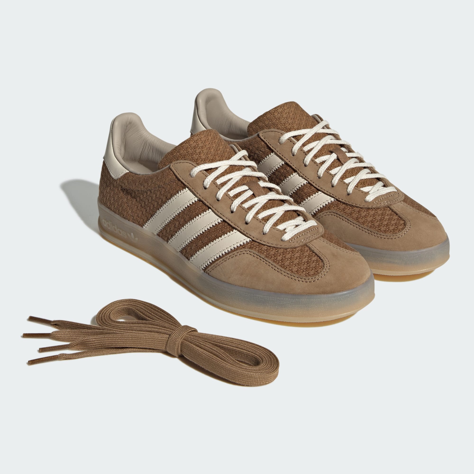 [JR8851] MENS ADIDAS GAZELLE INDOOR 'BROWN DESERT WONDER WHITE'